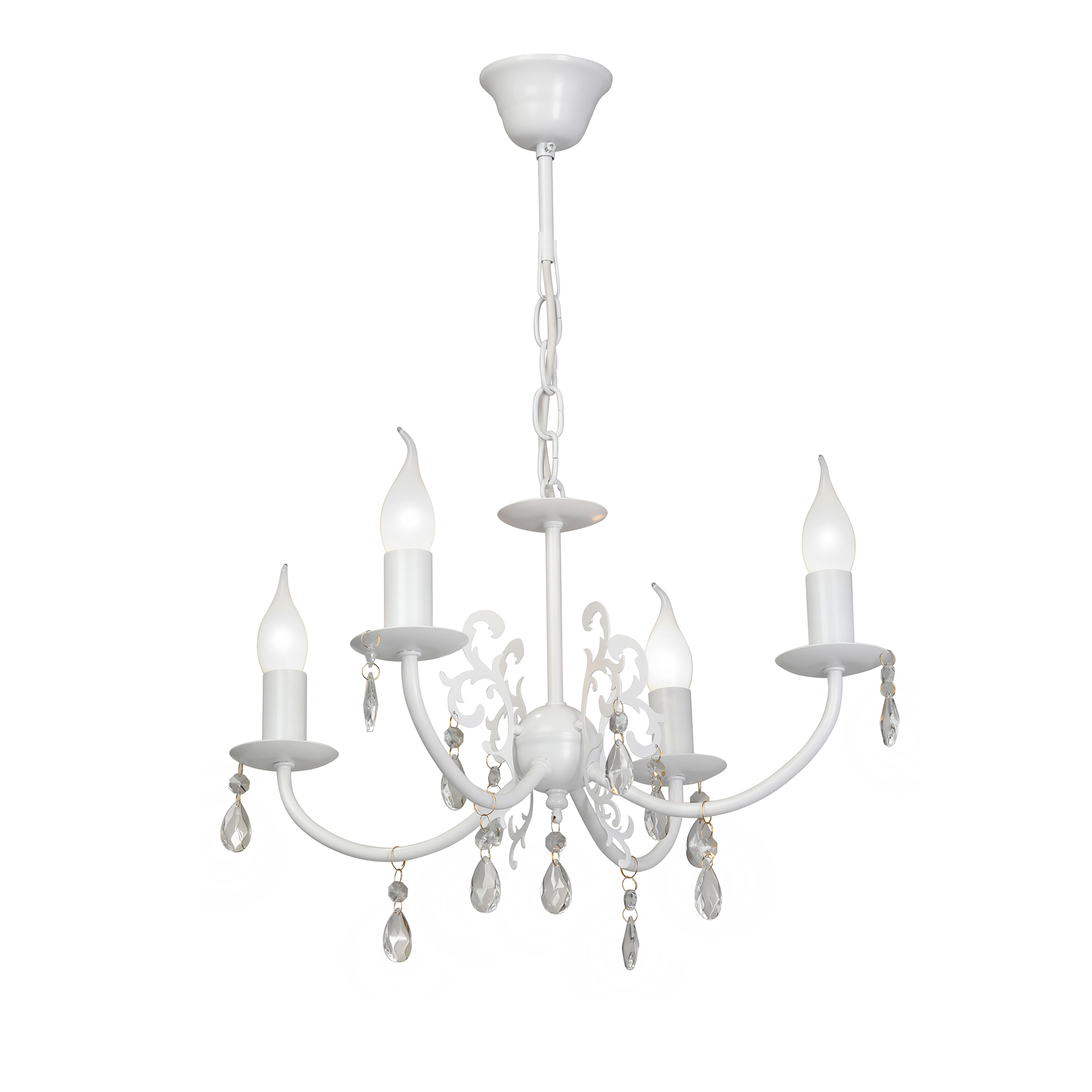 Изображение товара Люстра подвесная Vitaluce V3888-0/4, 4хE14 макс. 40Вт белая