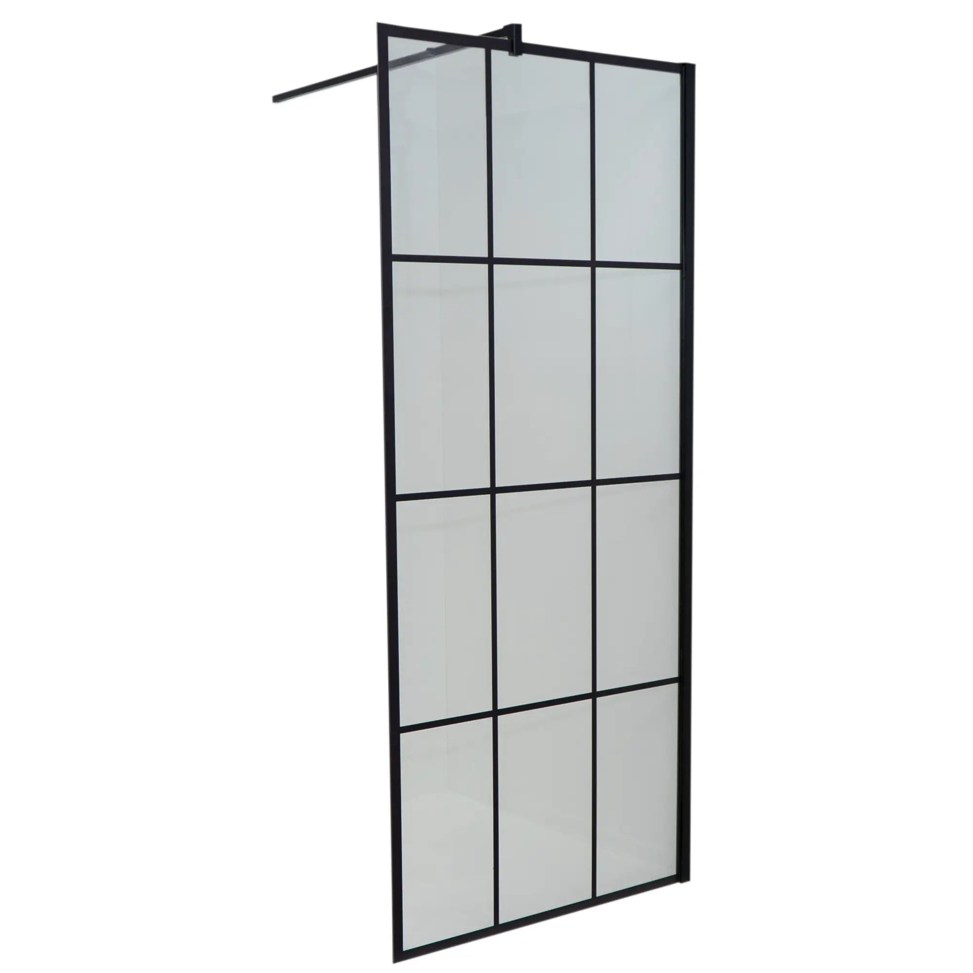 Изображение товара Душевая перегородка Wave 110G 195x110 см прозрачный с черной клеткой