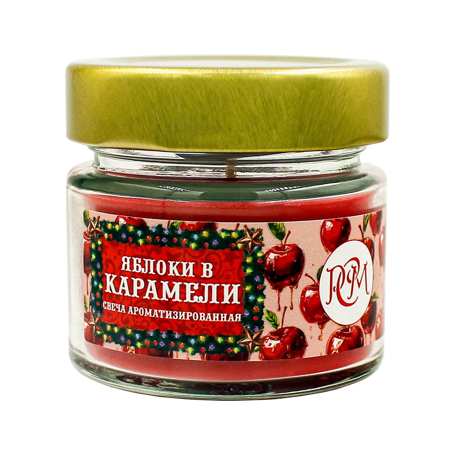 Изображение товара Свеча в банке ЯБЛОКИ В КАРАМЕЛИ, 14ч, 100мл