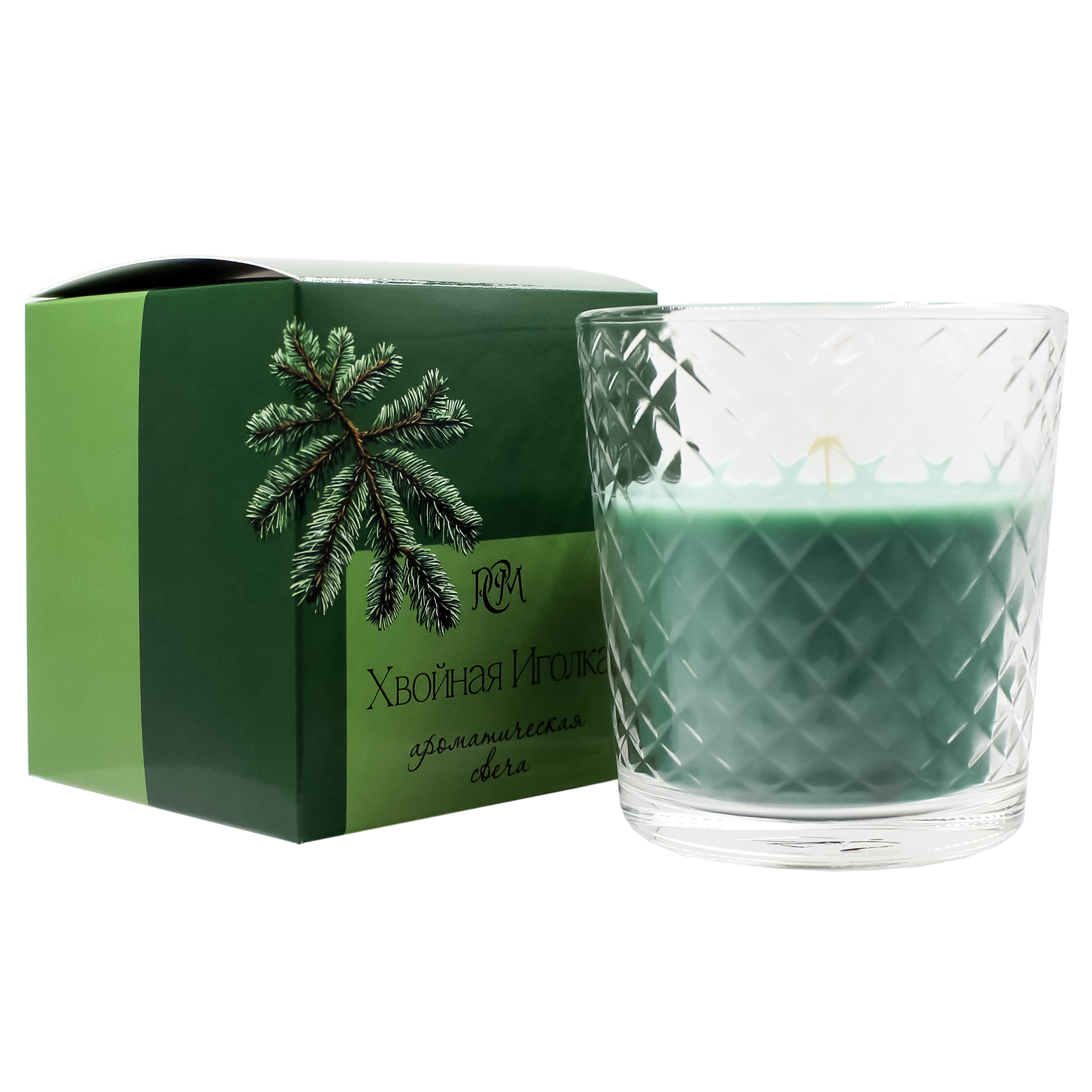 Изображение товара Свеча в стакане ХВОЙНАЯ ИГОЛКА 30 ч из парафина для домашнего уюта
