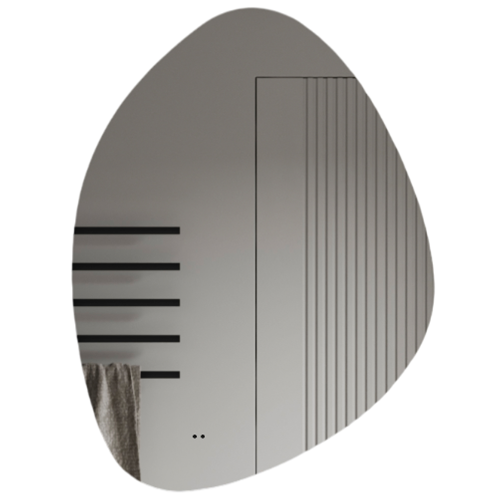 Изображение товара Зеркало для ванной комнаты с LED подсветкой Люксо Classic 60 х 80 ассиметричное