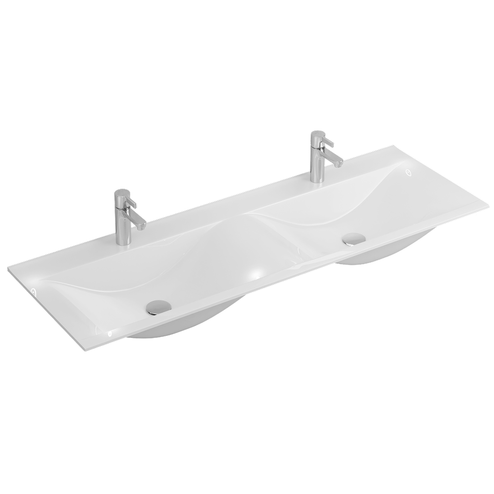 Изображение товара Раковина Pulsus 140 белая из литьевого мрамора для просторных ванных комнат