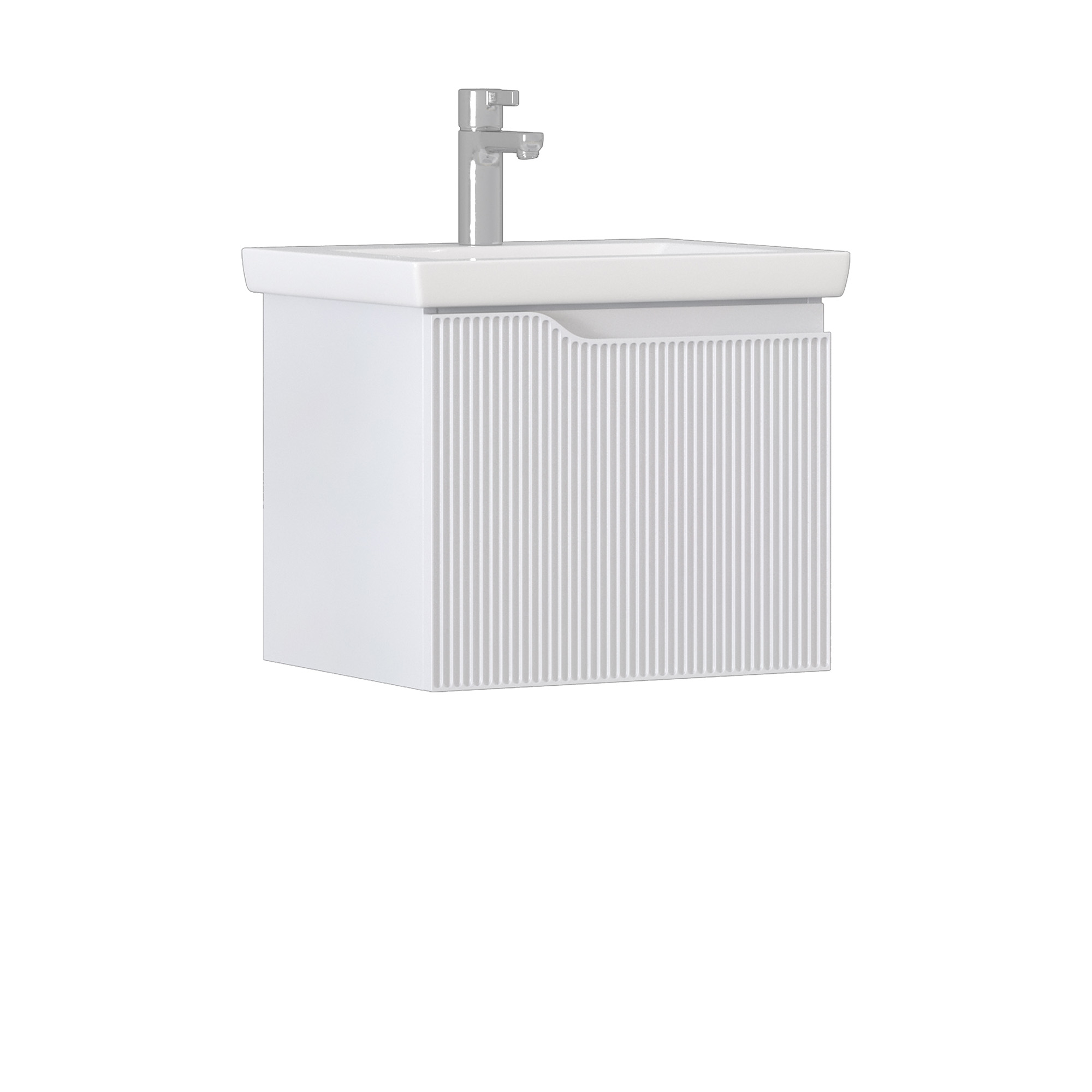 Изображение товара Тумба навесная под раковину Vigo Альва 50 с 1 ящиком белая