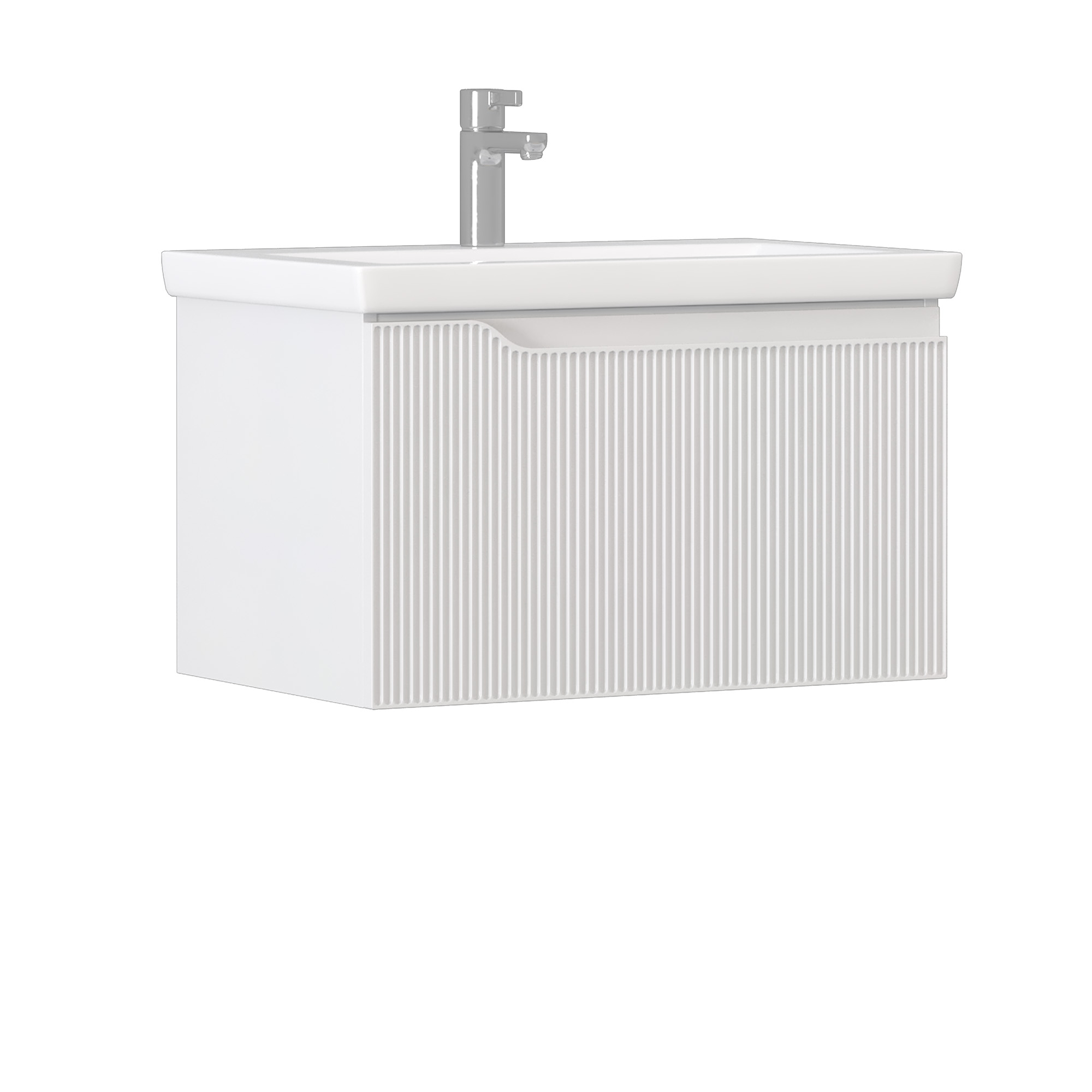 Изображение товара Навесная тумба под раковину Vigo Альва 70 с ящиком белая