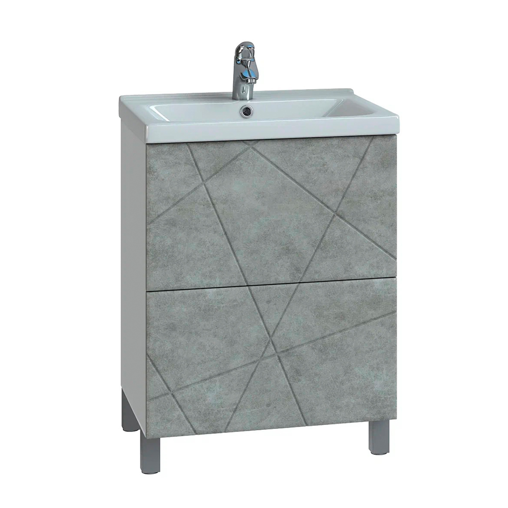 Изображение товара Тумба напольная под раковину Vigo Коста 60 с 2 ящиками современная ванная