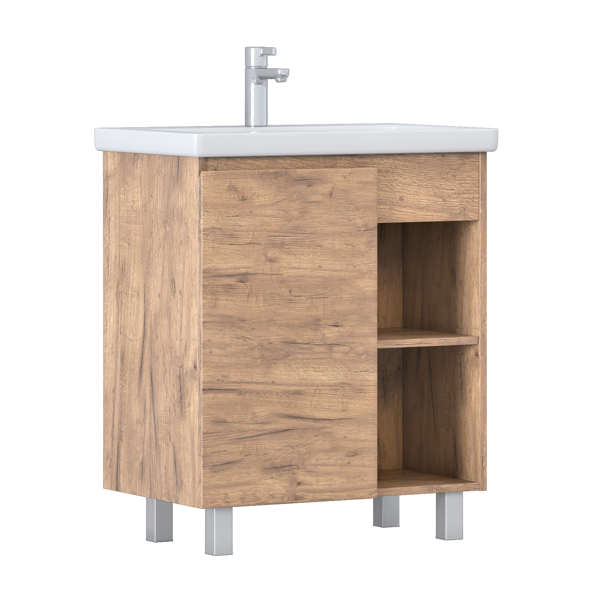 Изображение товара Тумба напольная под раковину Vigo Лиана 70 с 1 дверцей дуб золотой