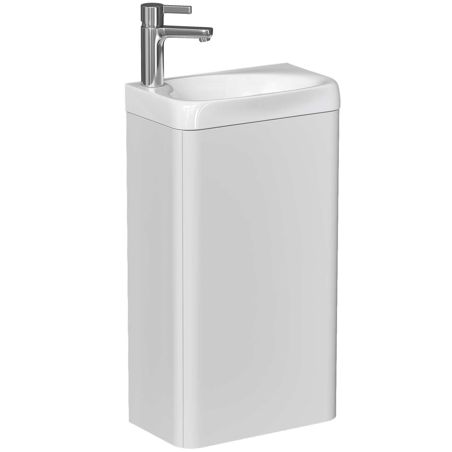 Изображение товара Тумба навесная под раковину Vigo Лода maxi 40 с 1 дверцей белая