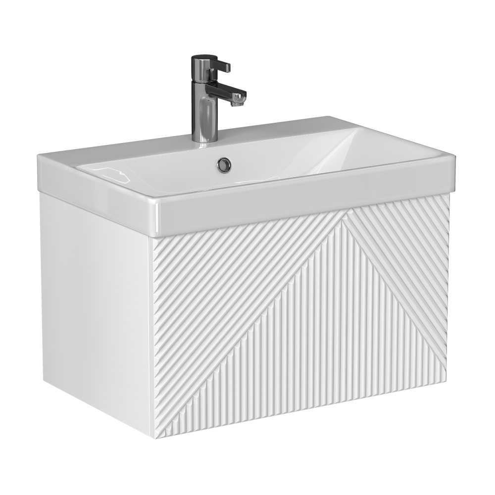 Изображение товара Навесная тумба под раковину Vigo Риос 60 с 1 ящиком белая