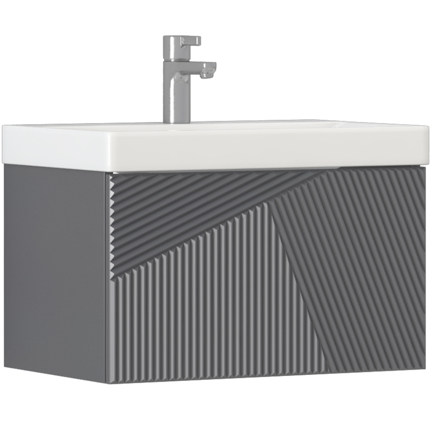 Изображение товара Тумба навесная под раковину Vigo Риос 60 с 1 ящиком графит