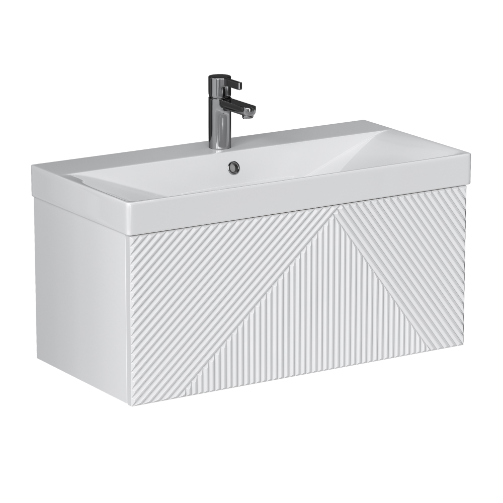 Изображение товара Тумба навесная под раковину Vigo Риос 70 1 ящик белый глянец