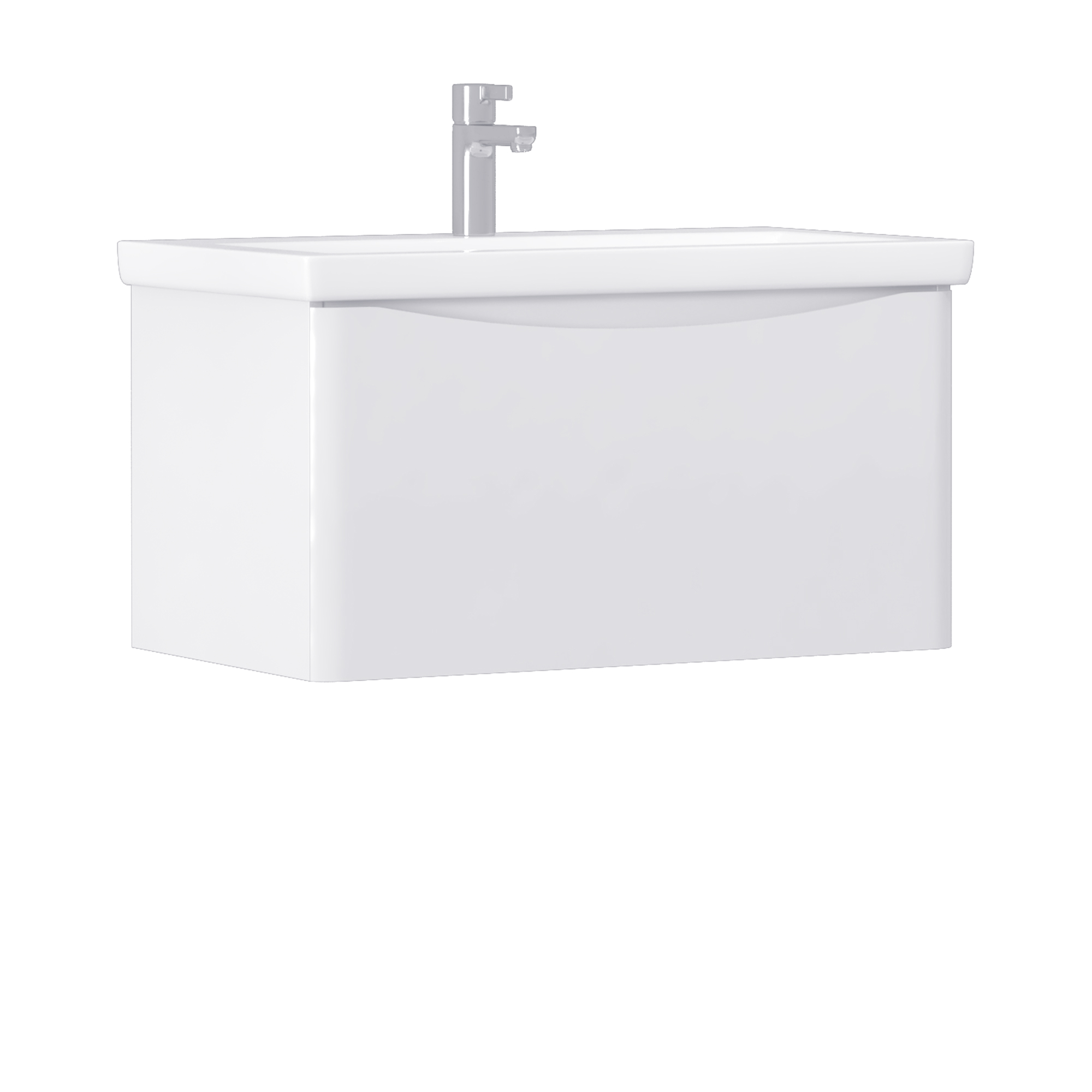 Изображение товара Навесная тумба под раковину Vigo Флор 80 с 1 ящиком белая