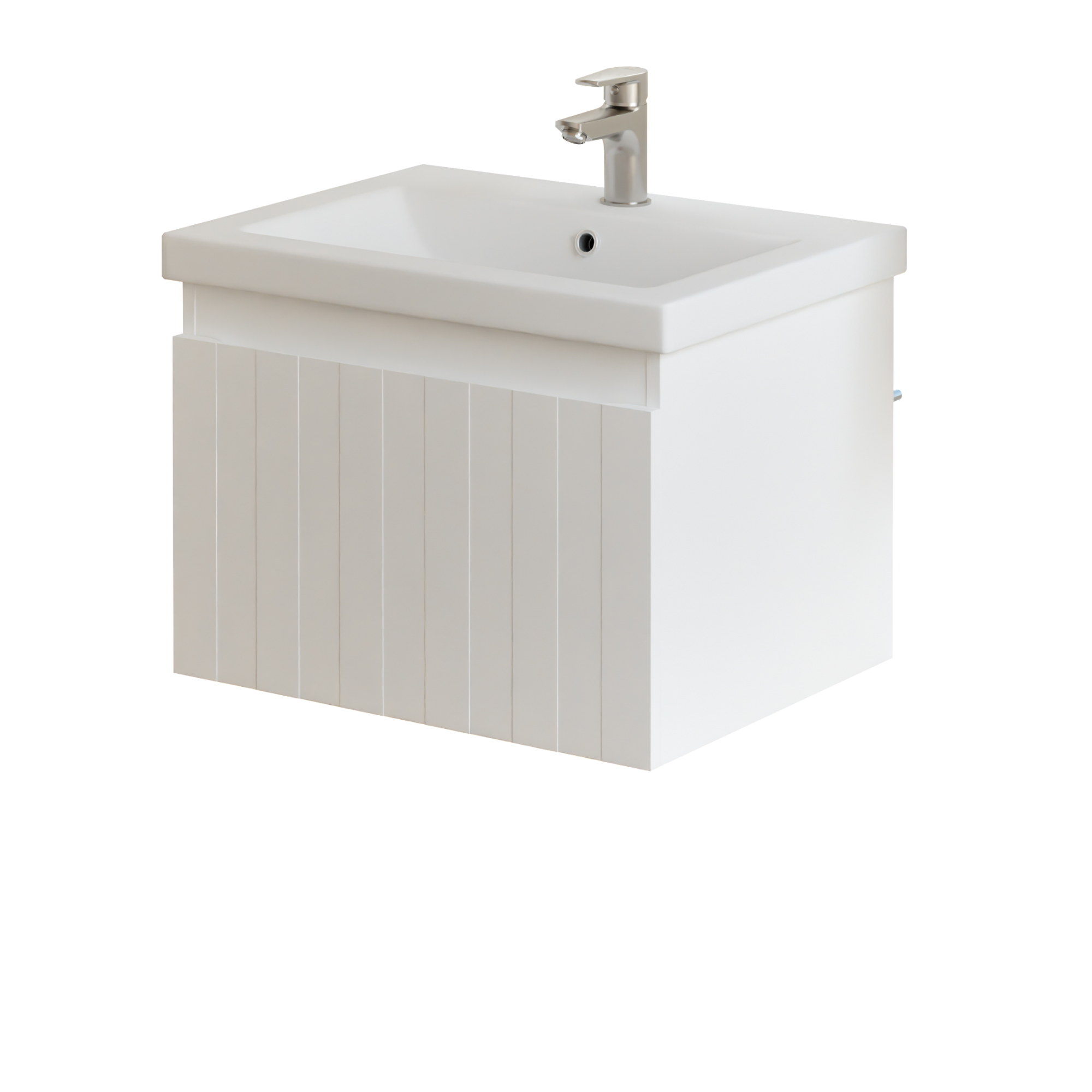 Изображение товара Навесная тумба под раковину Vigo Штерн 60 с ящиком белый gledny