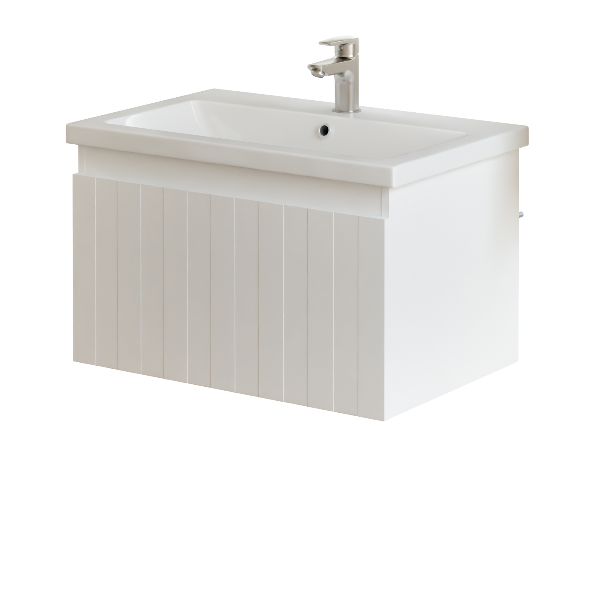 Изображение товара Навесная тумба под раковину Vigo Штерн 70, белая, практичная и надежная