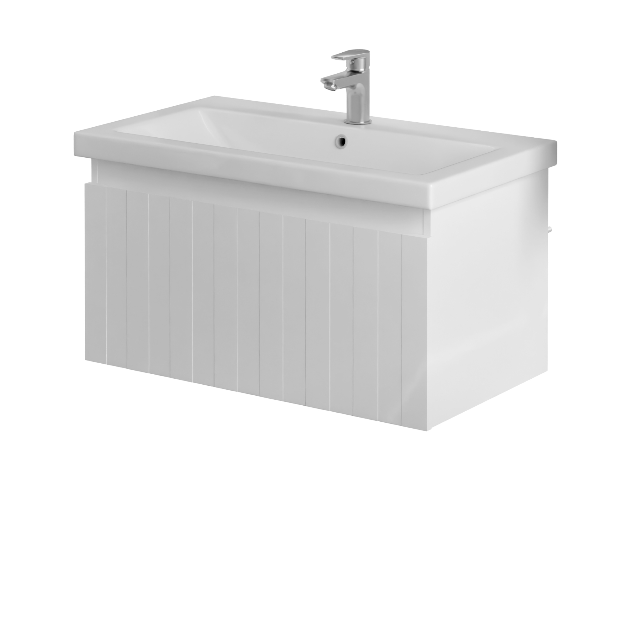 Изображение товара Тумба навесная под раковину Vigo Штерн 80 с ящиком белая