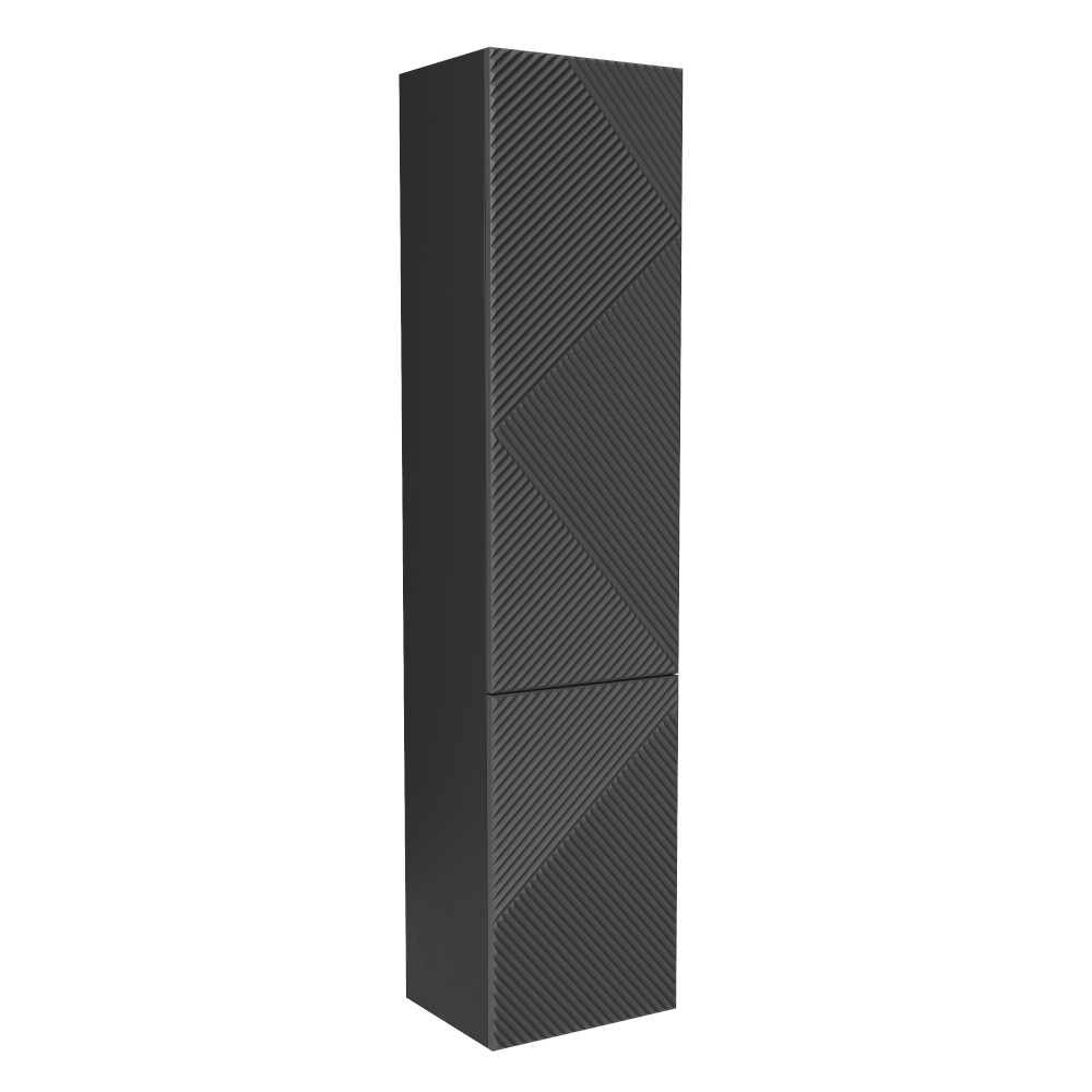 Изображение товара Шкаф навесной Vigo Риос 35 цвет графит с стеклянными полками