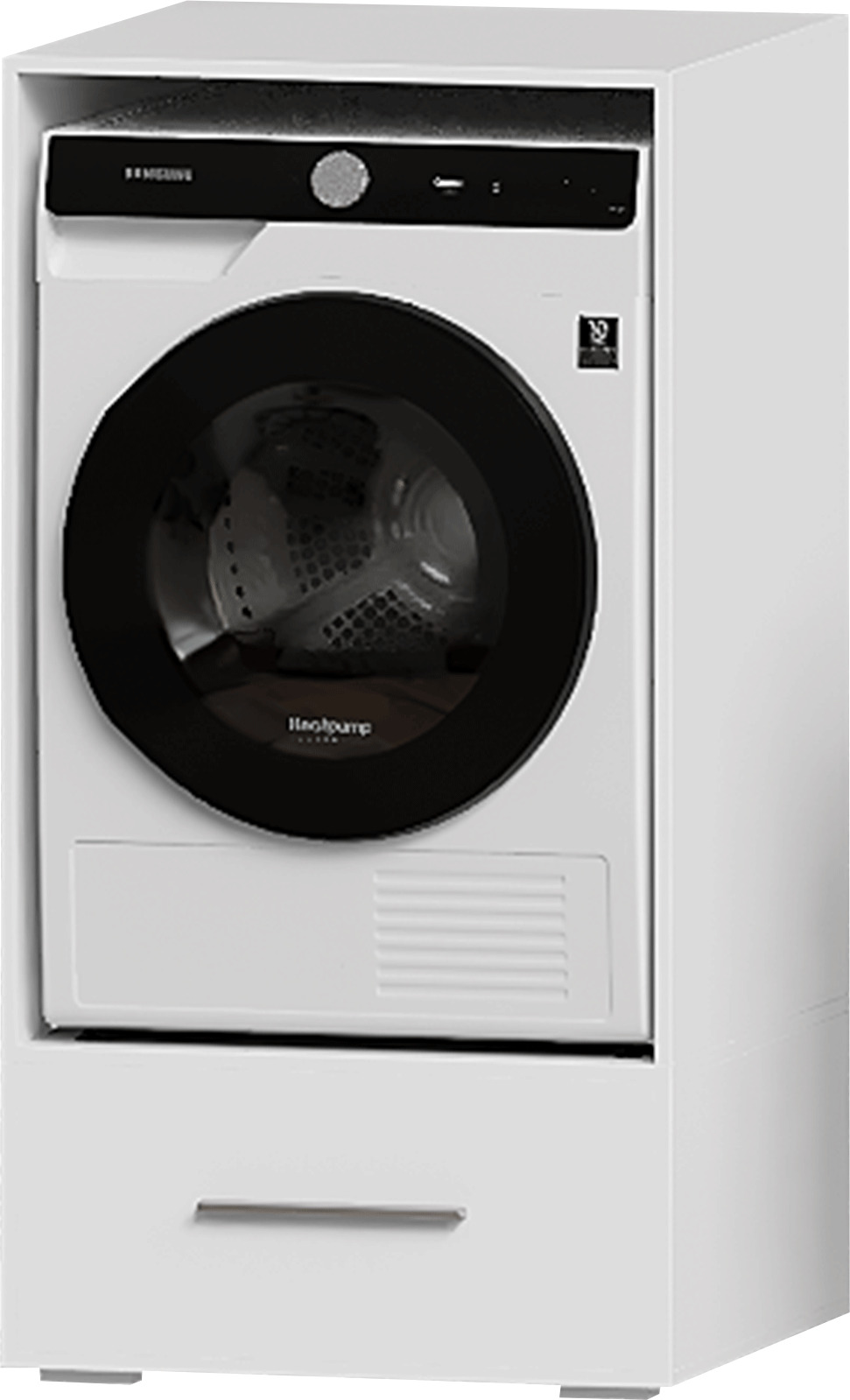 Изображение товара Пенал под стиральную машину Nova навесной распашной 126,2x66,4 см глянец белый