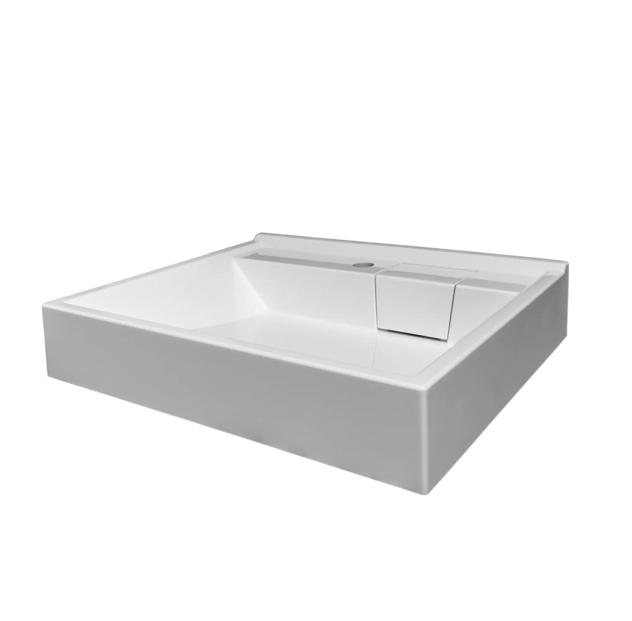 Изображение товара Раковина Nova на стиральную машину 60 см из литьевого мрамора белая