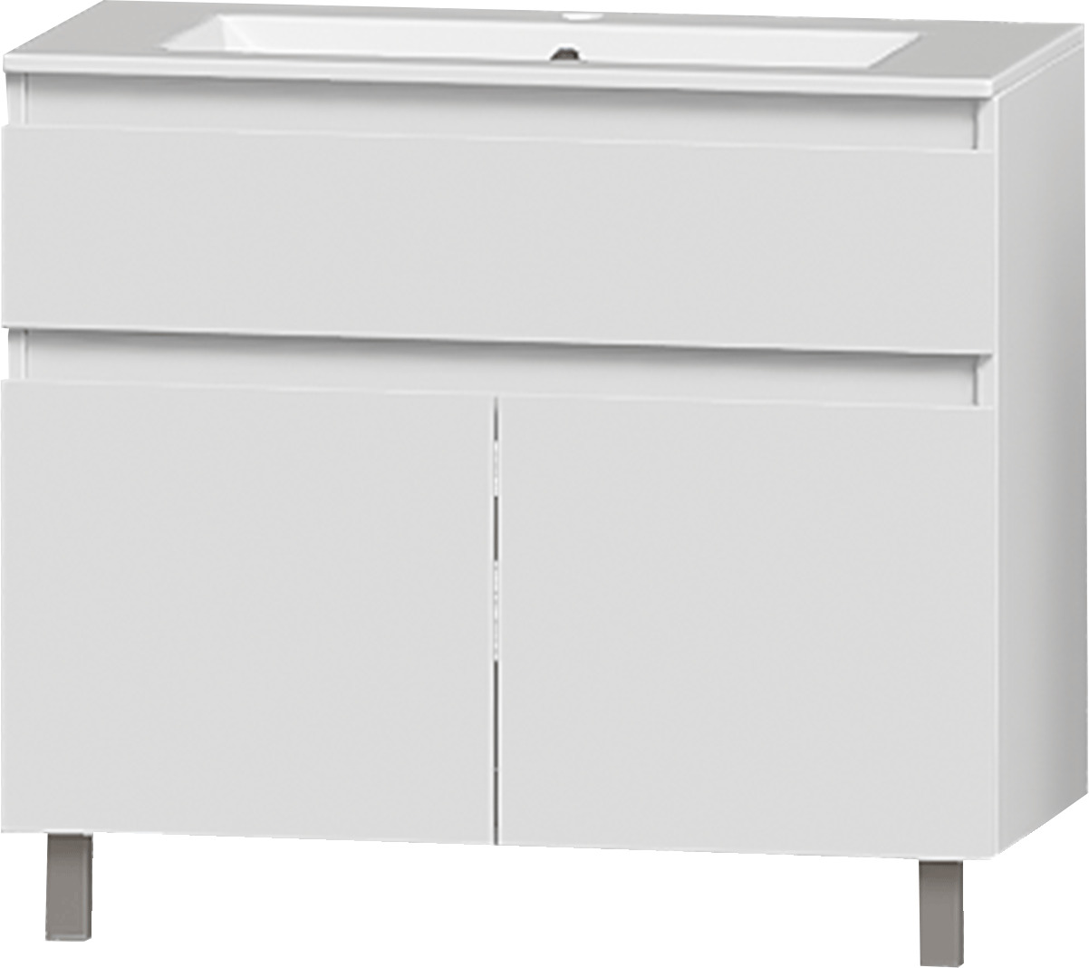 Изображение товара Тумба напольная Nova Sanita Luxe Квадро распашной 77,5x90 см глянец белый