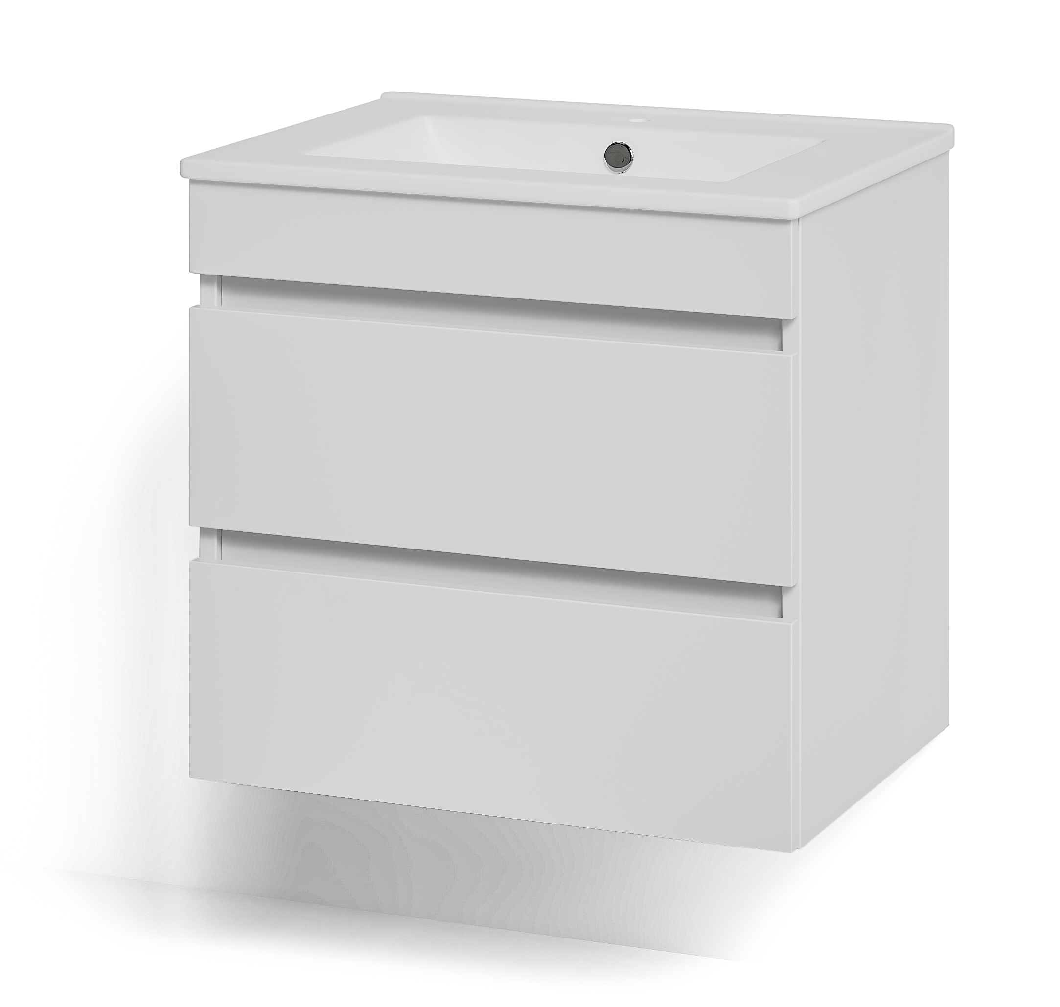 Изображение товара Подвесная тумба Nova Sanita Luxe Квадро навесной распашной 56x60 см глянец белый (раковина к тумбе арт. 4054276)