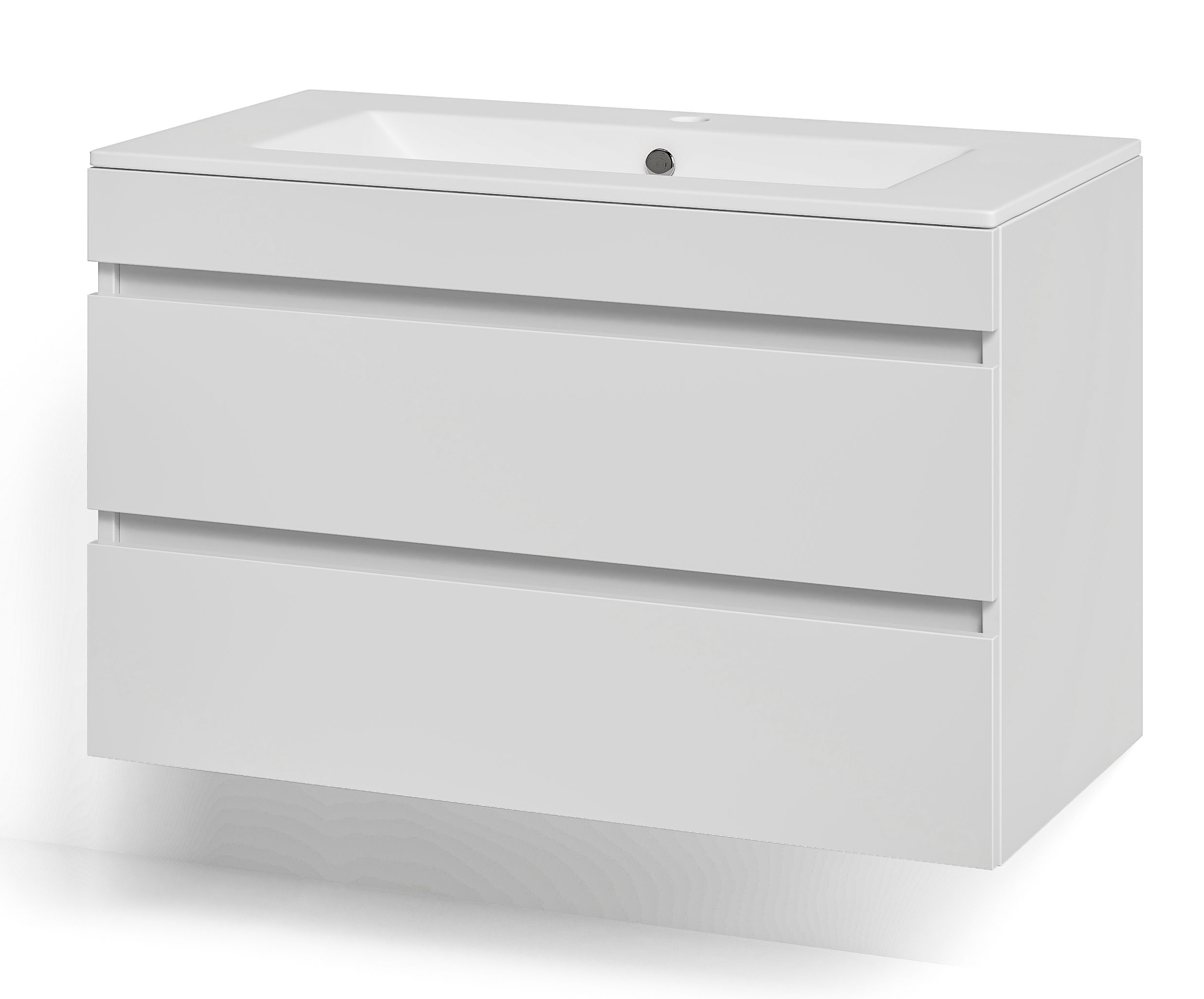 Изображение товара Подвесная тумба Nova Sanita Luxe Квадро 90 см глянец белый для ванной комнаты