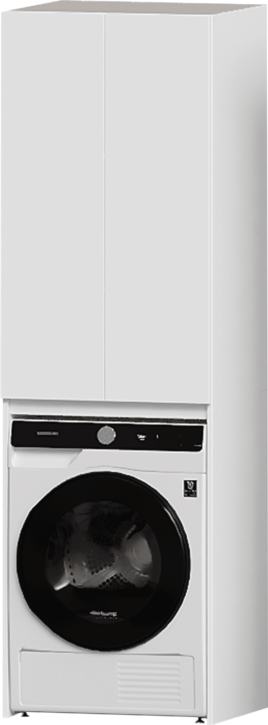 Изображение товара Шкаф для стиральной машины Nova напольный распашной 200x64 см глянец белый