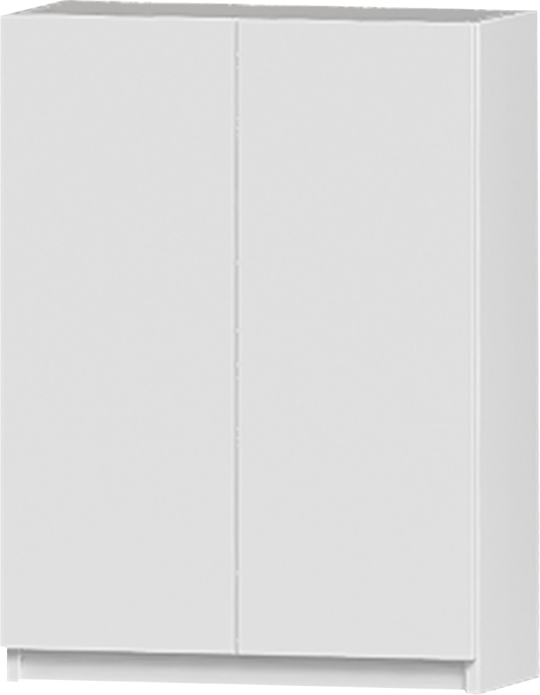 Изображение товара Навесной шкаф для ванной Nova 2 двери 80x60 см белый глянец