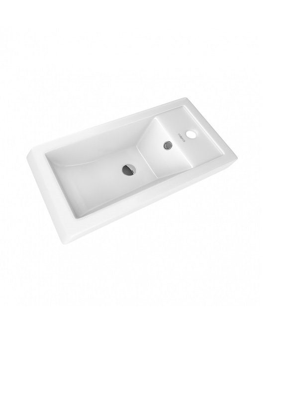 Изображение товара Накладная раковина Kirovit Фостер 45 см белая для малых ванных комнат