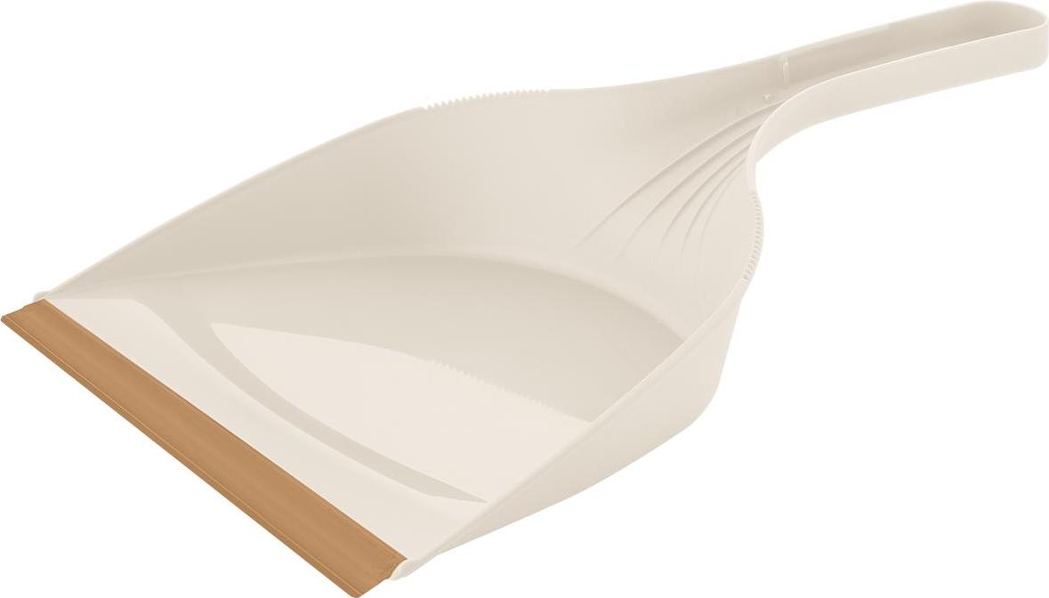 Изображение товара Совок Spin&Clean Wood с кромкой сливочный/бук, 34.5 см, изогнутая форма