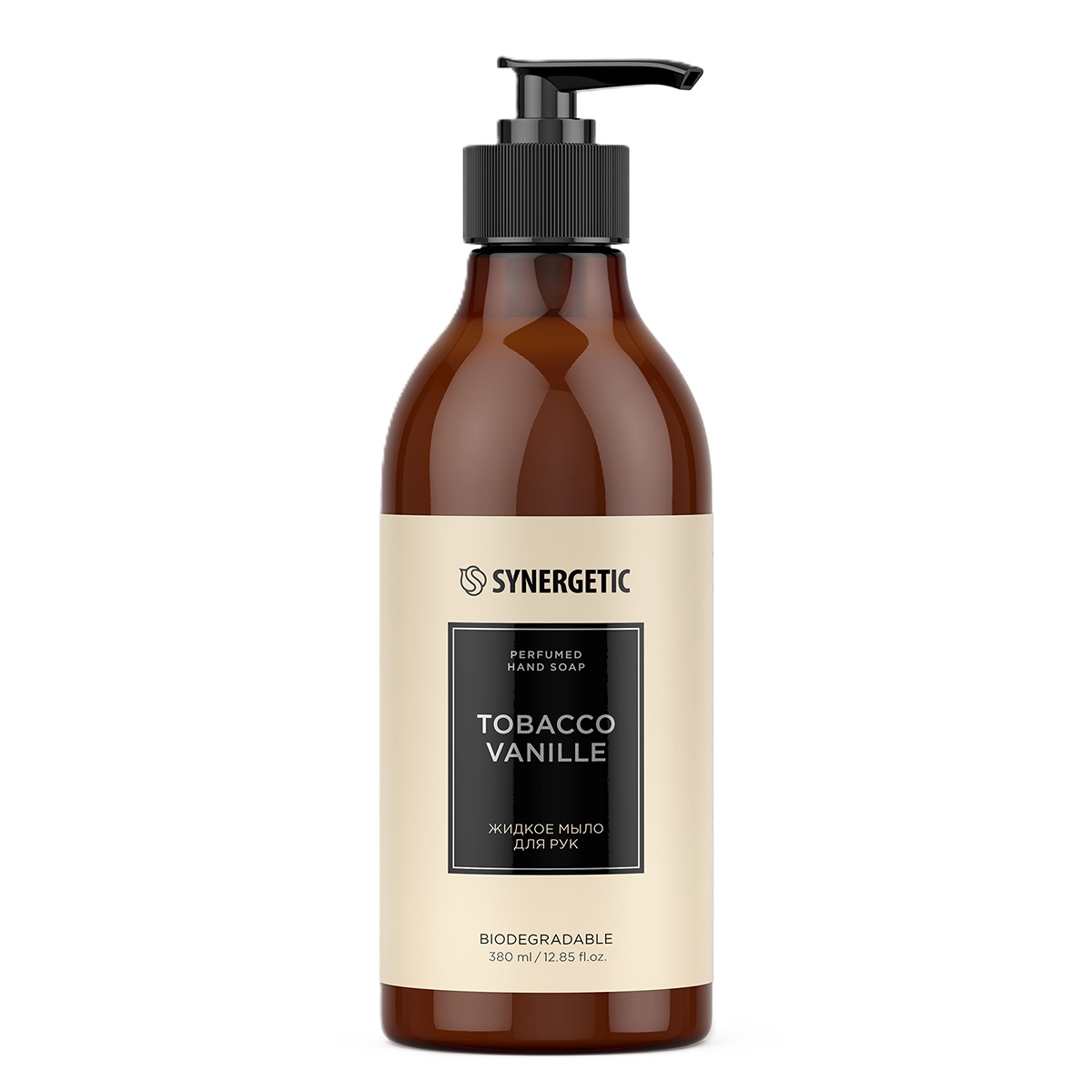 Изображение товара Жидкое мыло для рук SYNERGETIC tobacco-vanille 380 мл гель для рук с ароматом табака и ванили