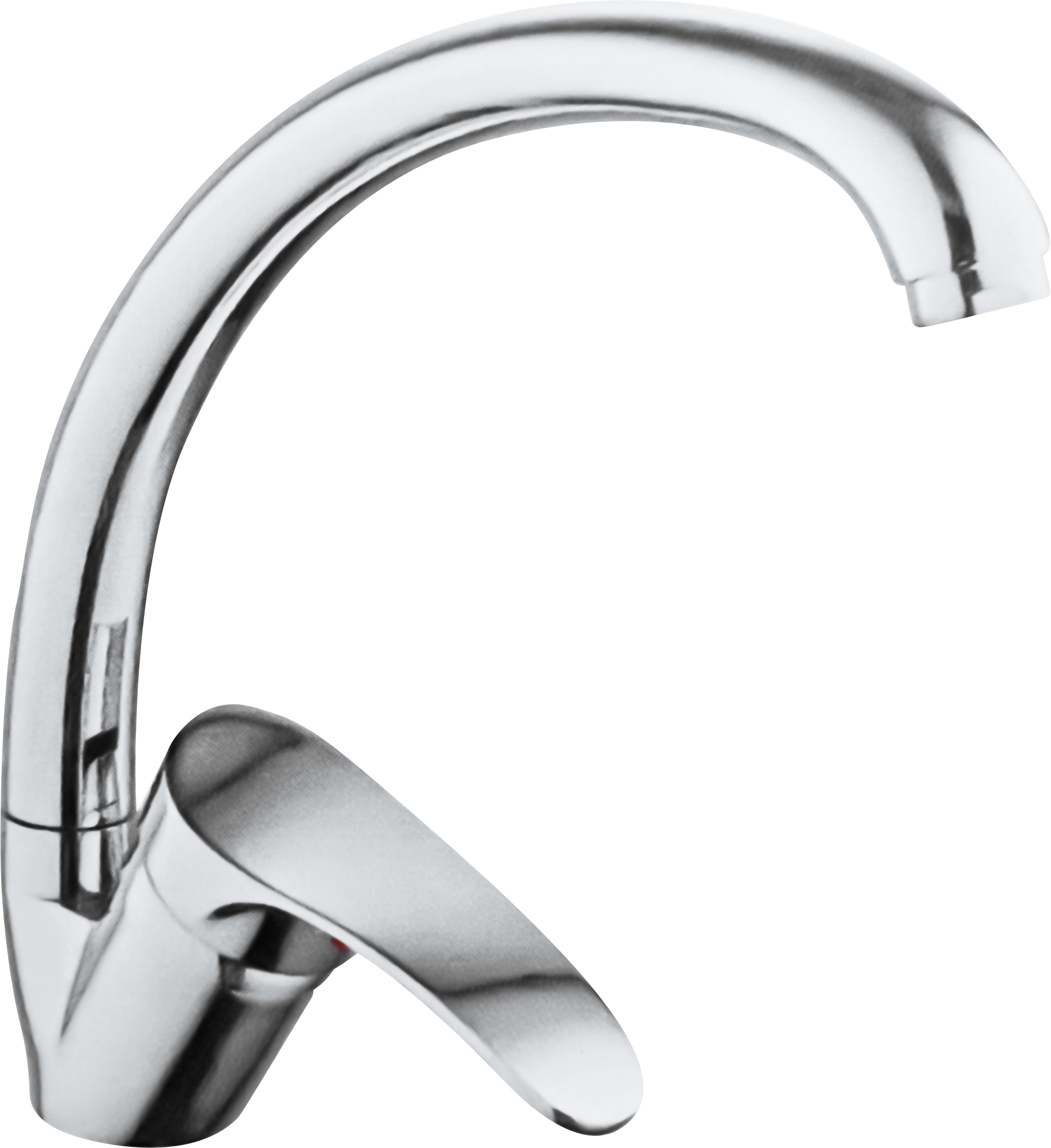 Изображение товара Смеситель для мойки Бриз с высоким изливом и эко-режимом серебристый