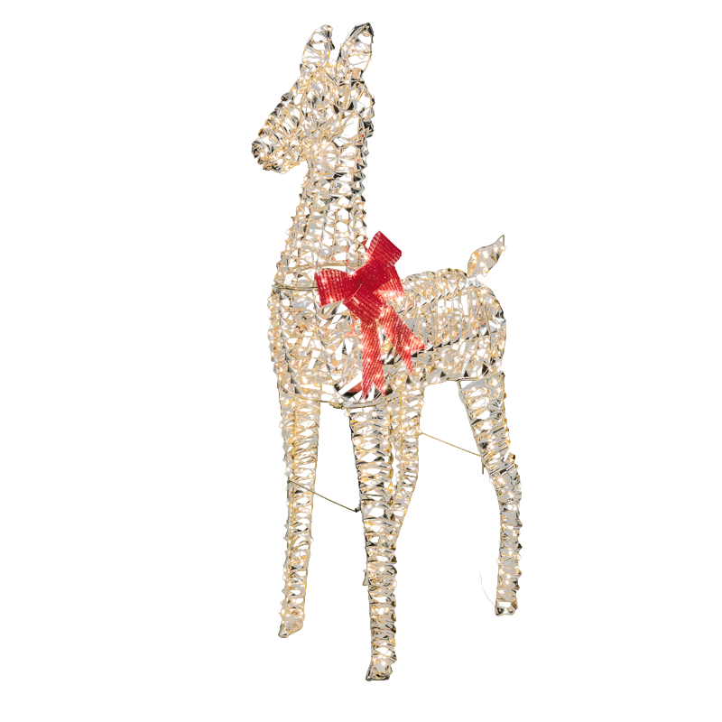 Изображение товара Металлическая 3D-фигура Олененок 107см, цвет свечения теплый белый, питание от трансформатора, IP44 NEON-NIGHT