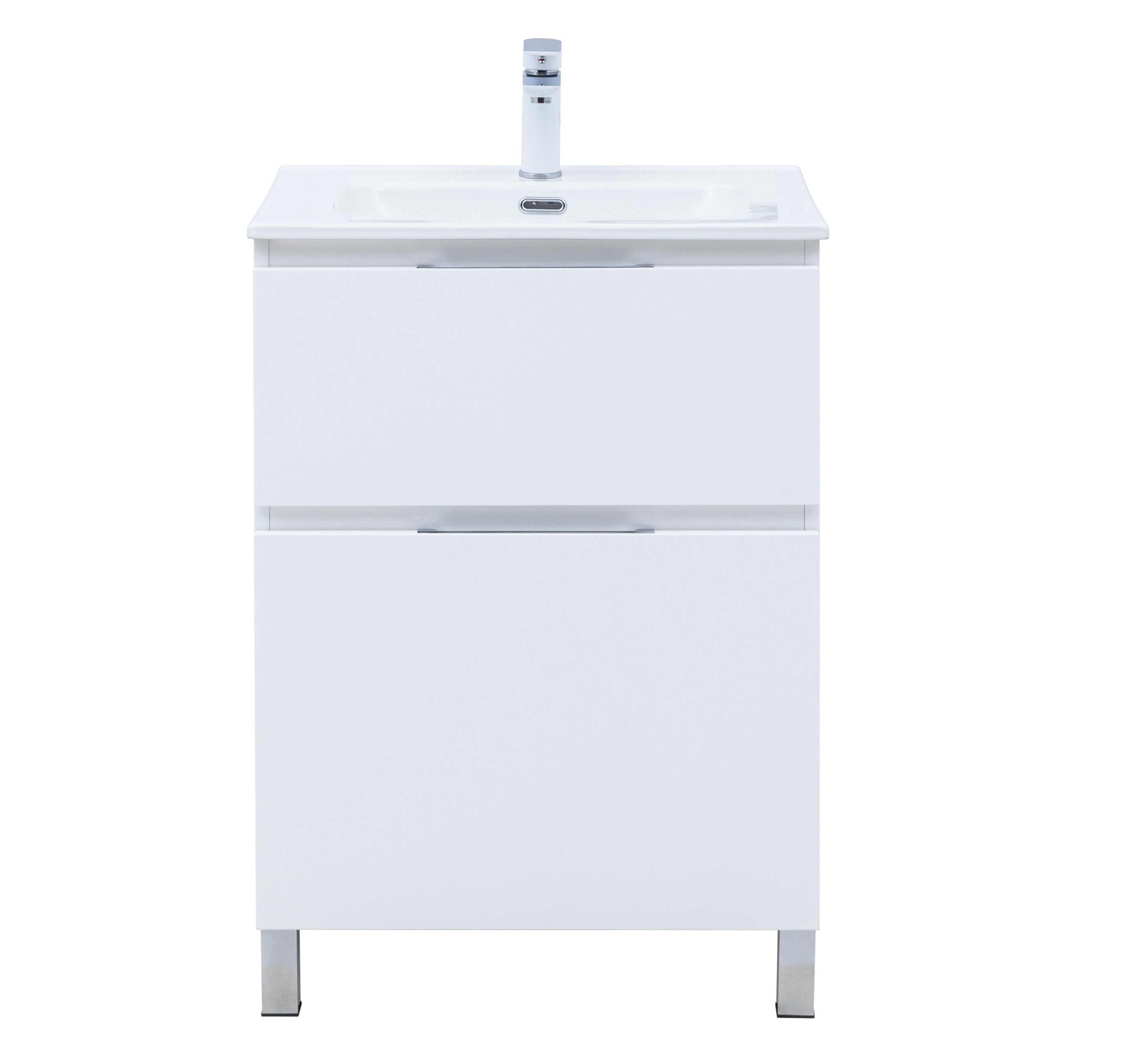 Изображение товара Тумба под раковину AQUANET Алвита new 60 белый матовый напольная с ящиками