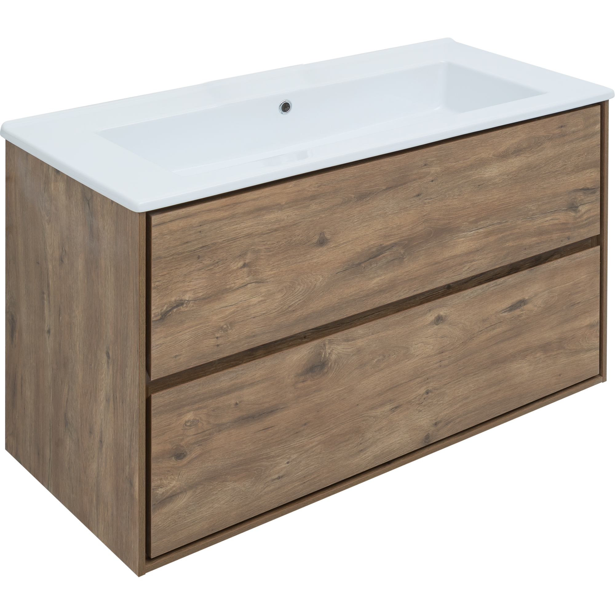 Изображение товара Подвесная тумба под раковину AQUANET Данкель 105 дуб рустикальный стильная и прочная