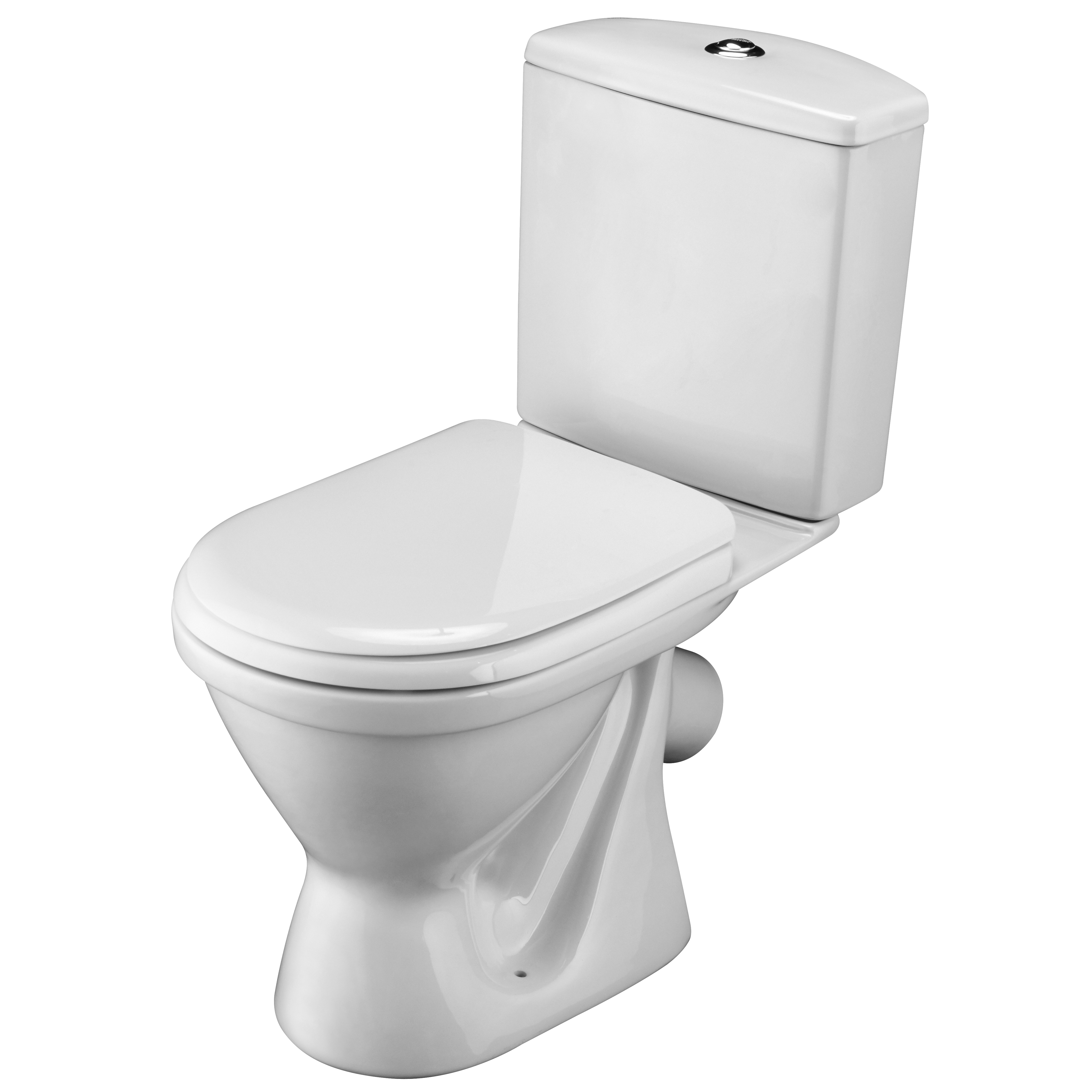 Изображение товара Унитаз-компакт Алькор полипроп с косым выпуском 2 режима антивсплеск белый