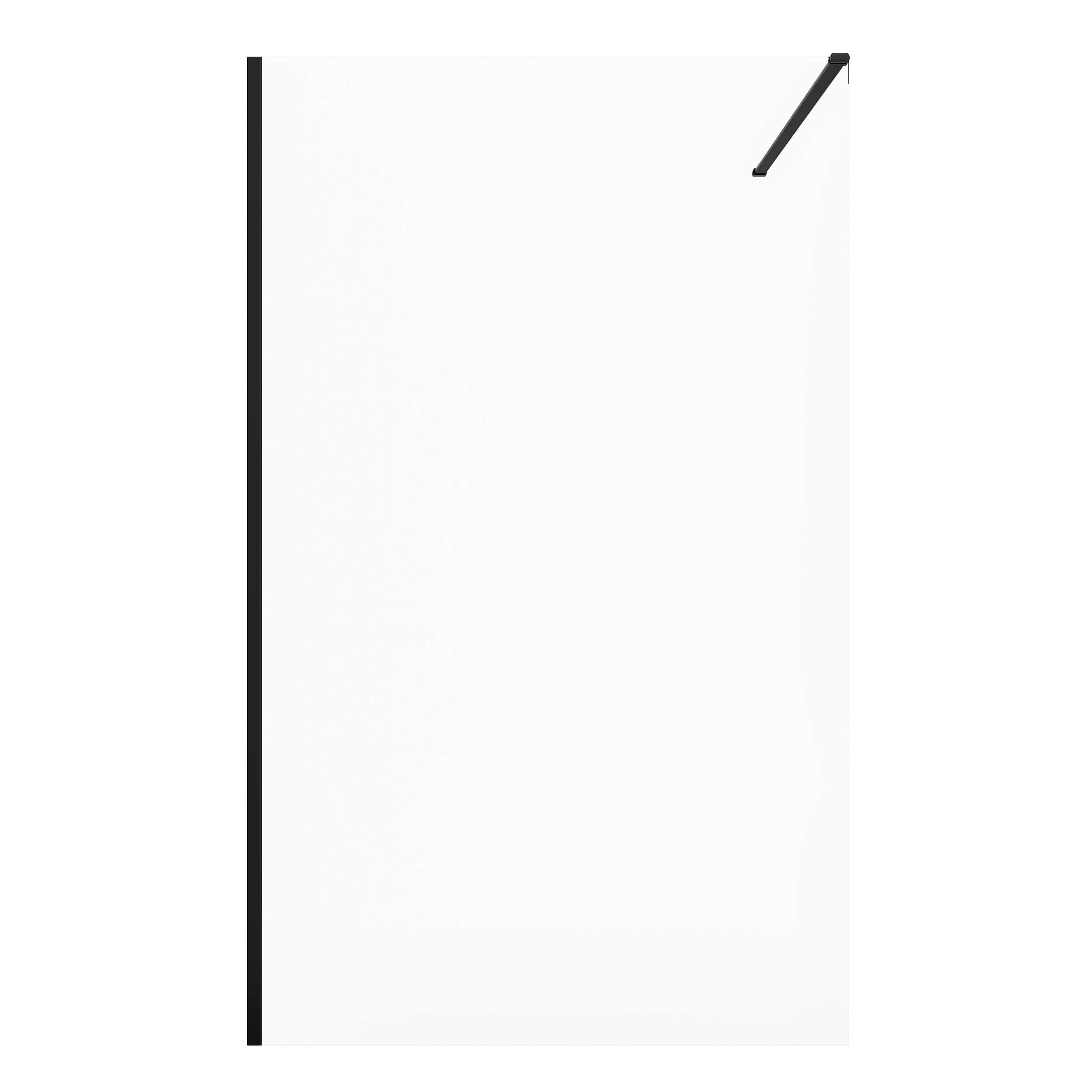 Изображение товара Душевая перегородка Март, черный профиль 120х195 8мм