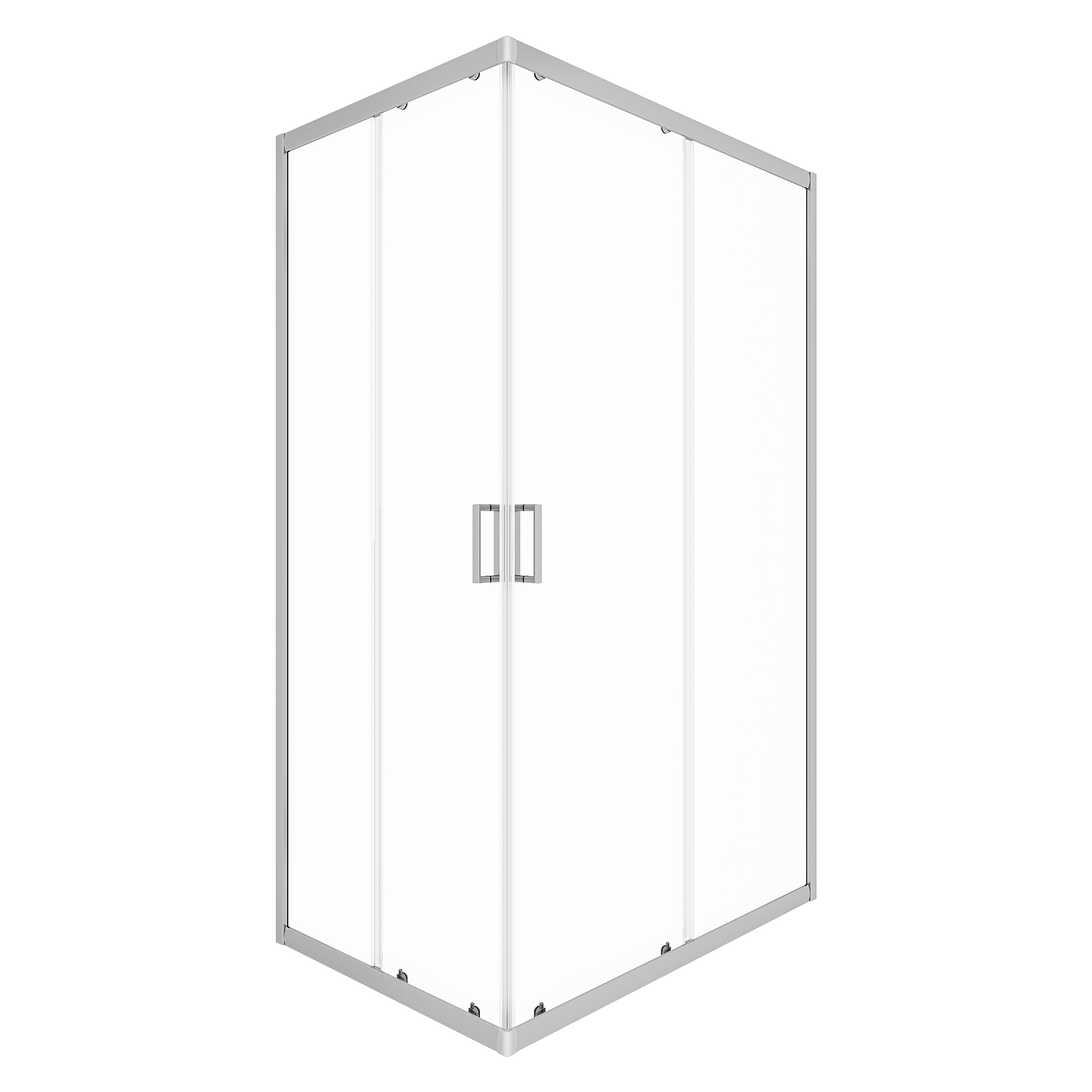 Изображение товара Душевая ширма Malva Хром 120х80х200см, раздвижная с прозрачным стеклом