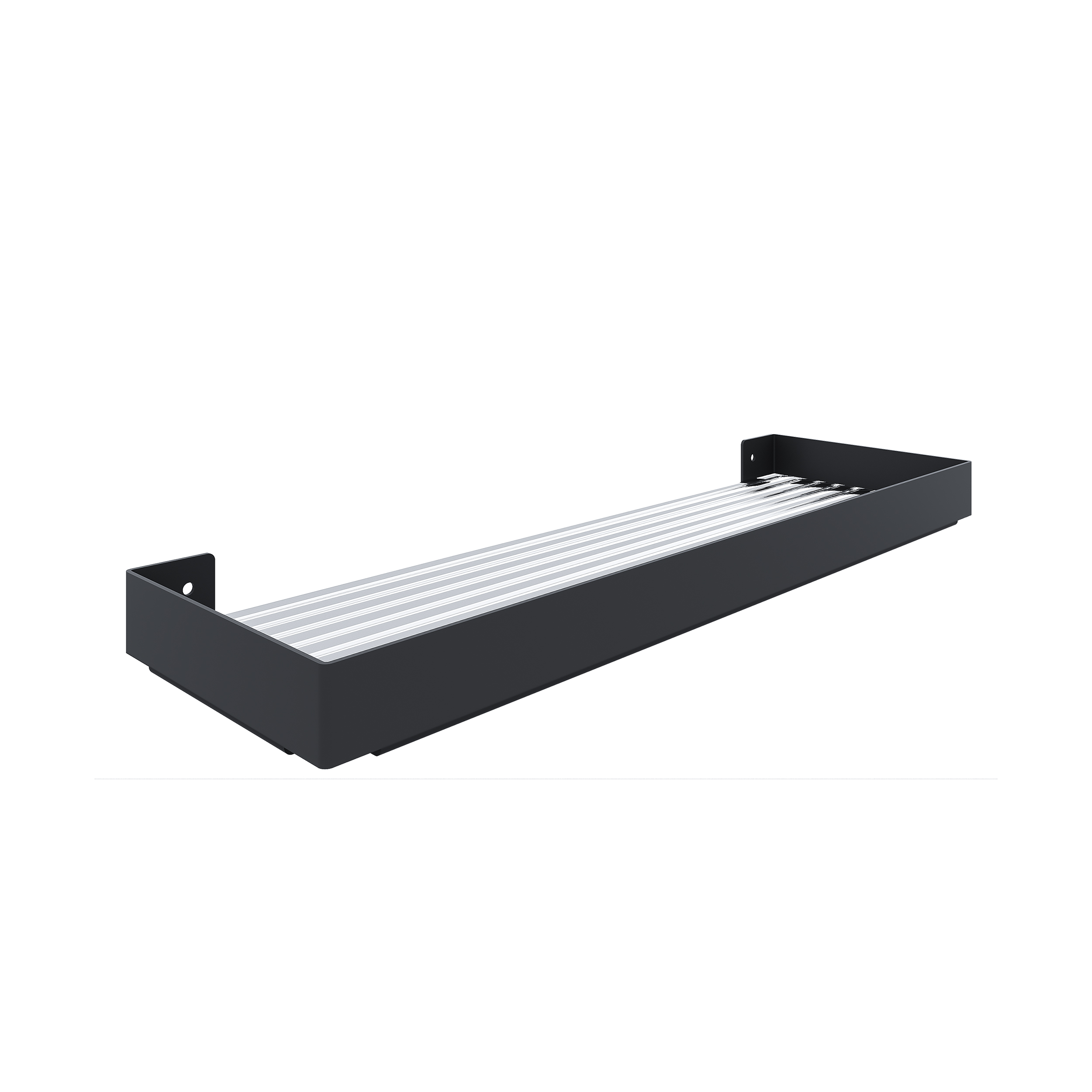 Изображение товара Полка 40 см Лотос, рифлёное стекло, металл