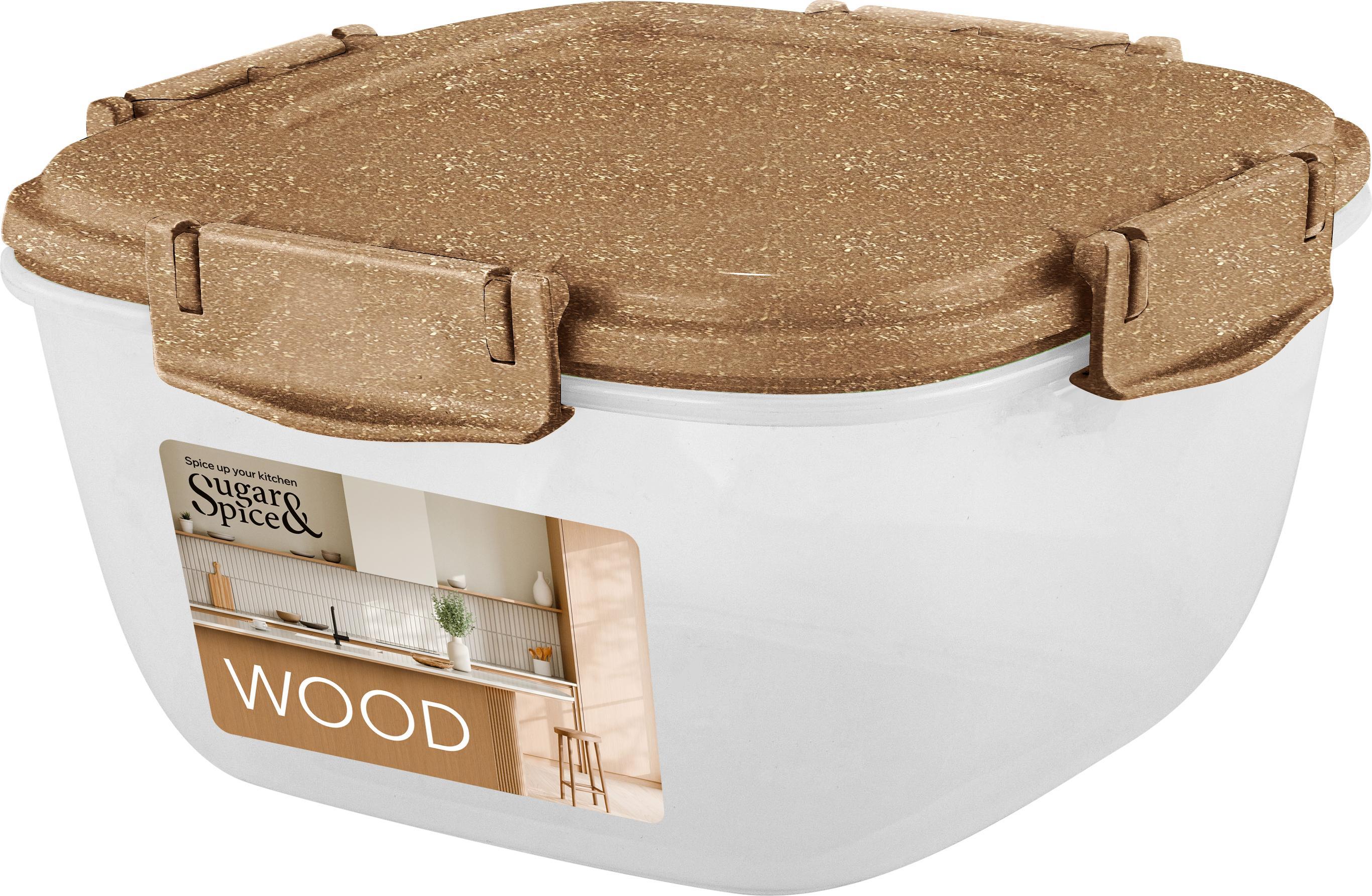 Изображение товара Герметичный контейнер для продуктов Sugar&Spice Wood 1л квадратный для хранения в микроволновке