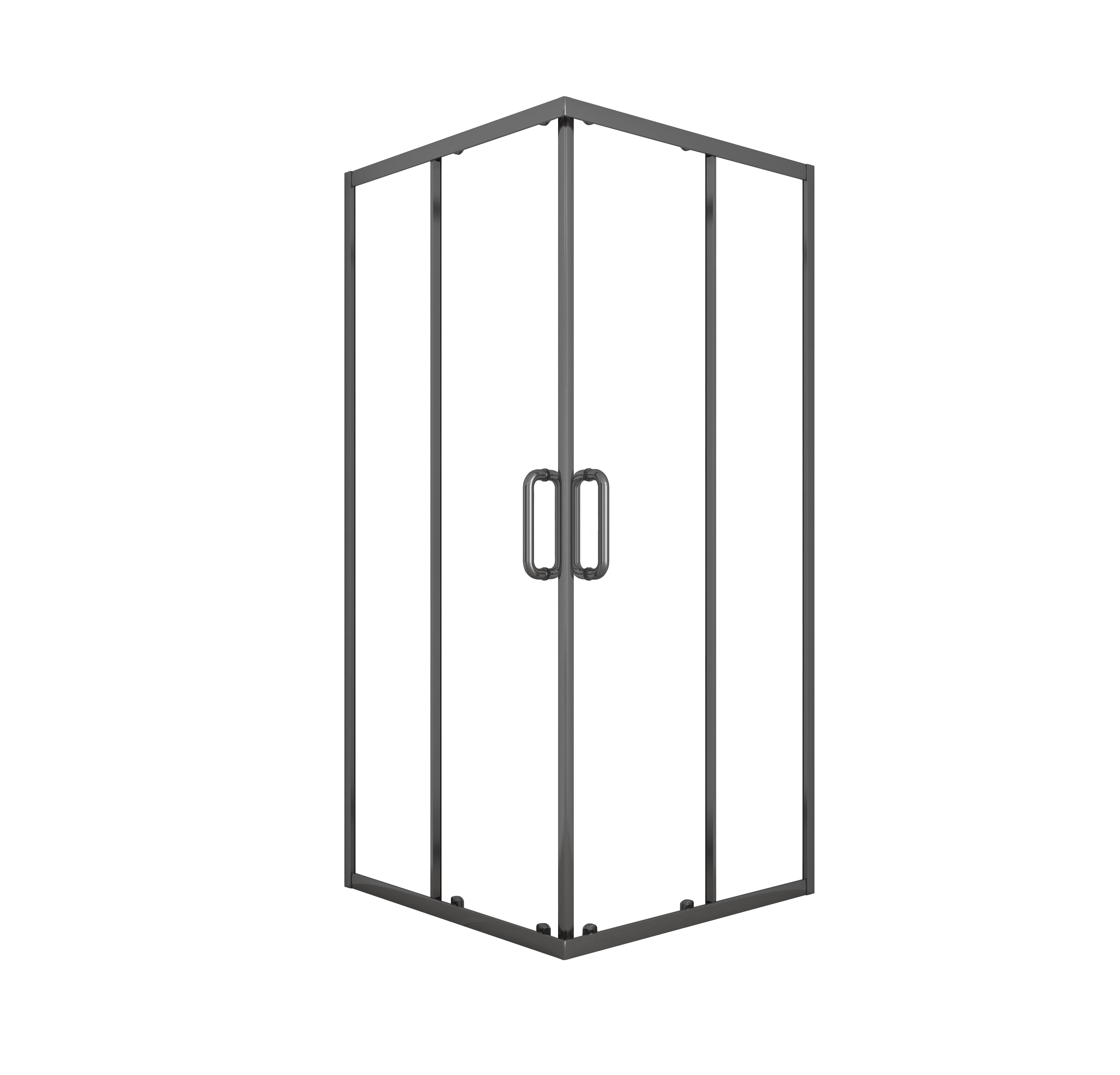 Изображение товара Душевое уголок Tokito Warusawa 90х90 см раздвижной квадрат вороненая сталь