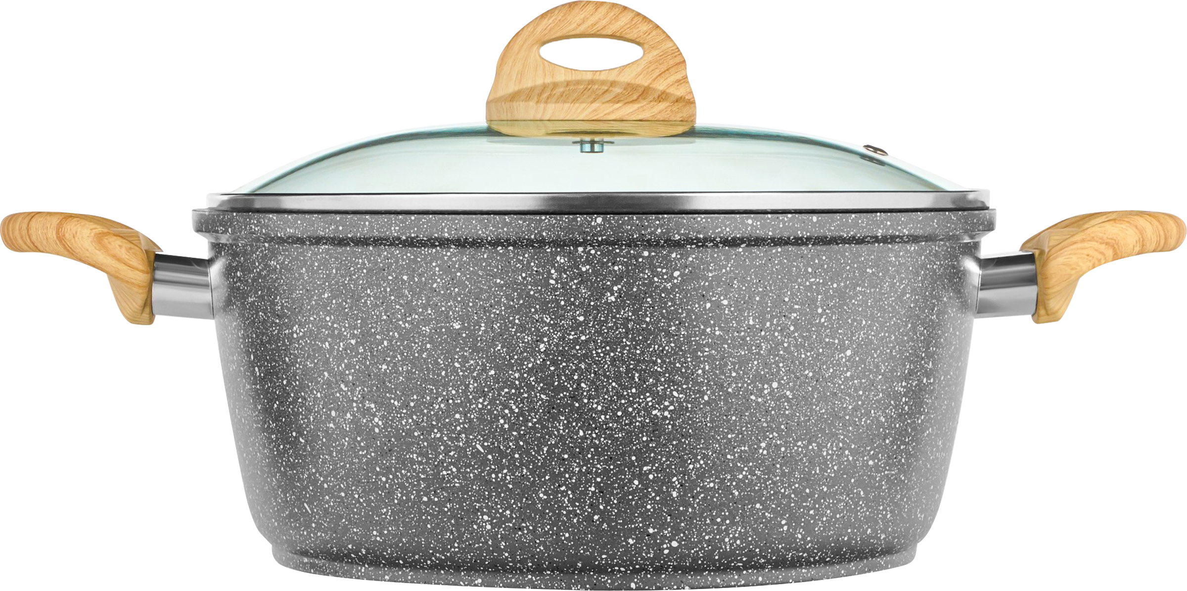 Изображение товара Кастрюля со стеклянной крышкой HOMECLUB Scandia 5.7л литая антипригарное покрытие