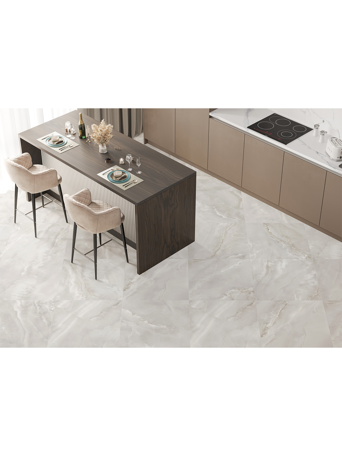 Изображение товара Керамогранит Delacora Onyx Breez Gray 60х60 см 1,44 м2 Россия