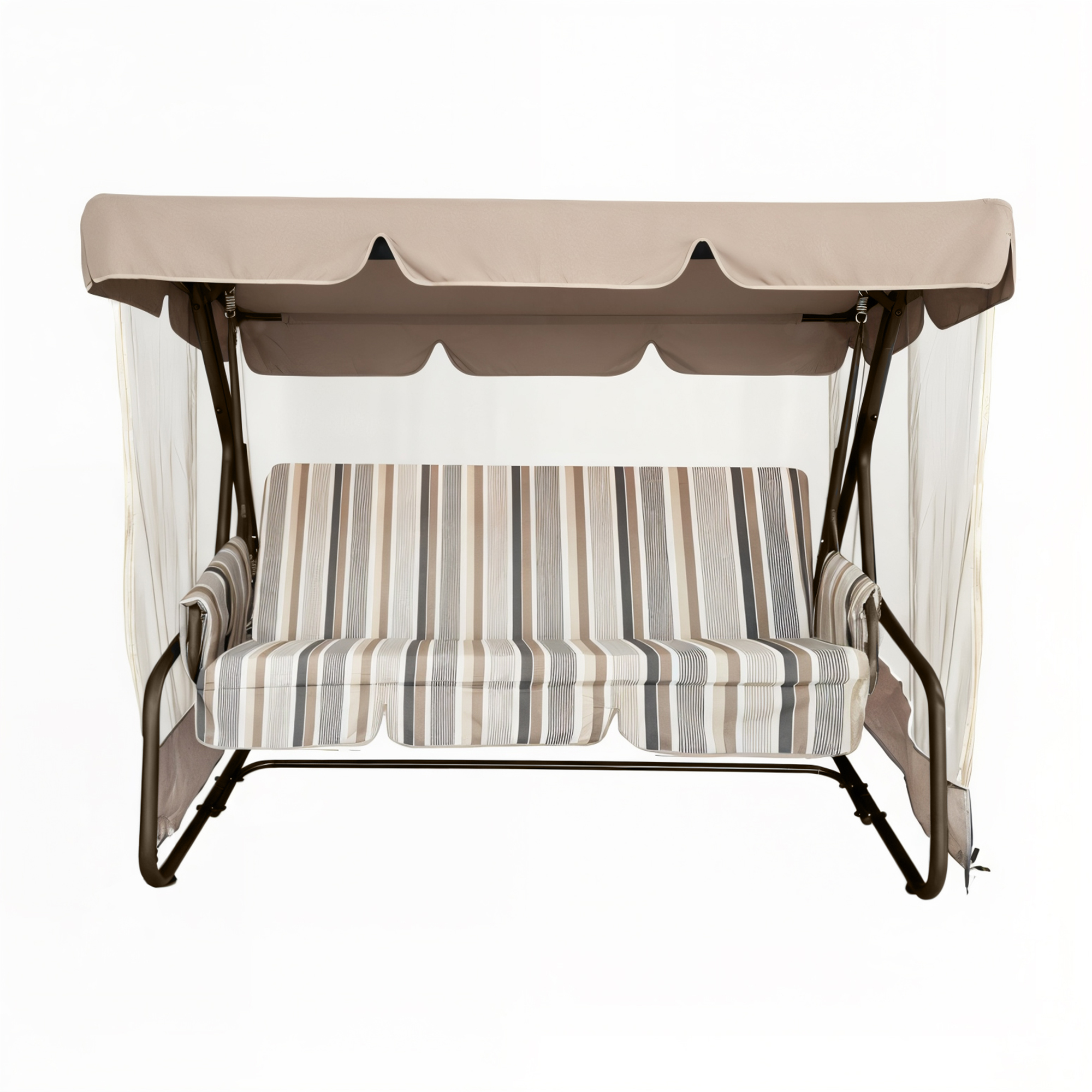 Изображение товара Диван-качели Санторини, бежевый садовые качели для отдыха на улице