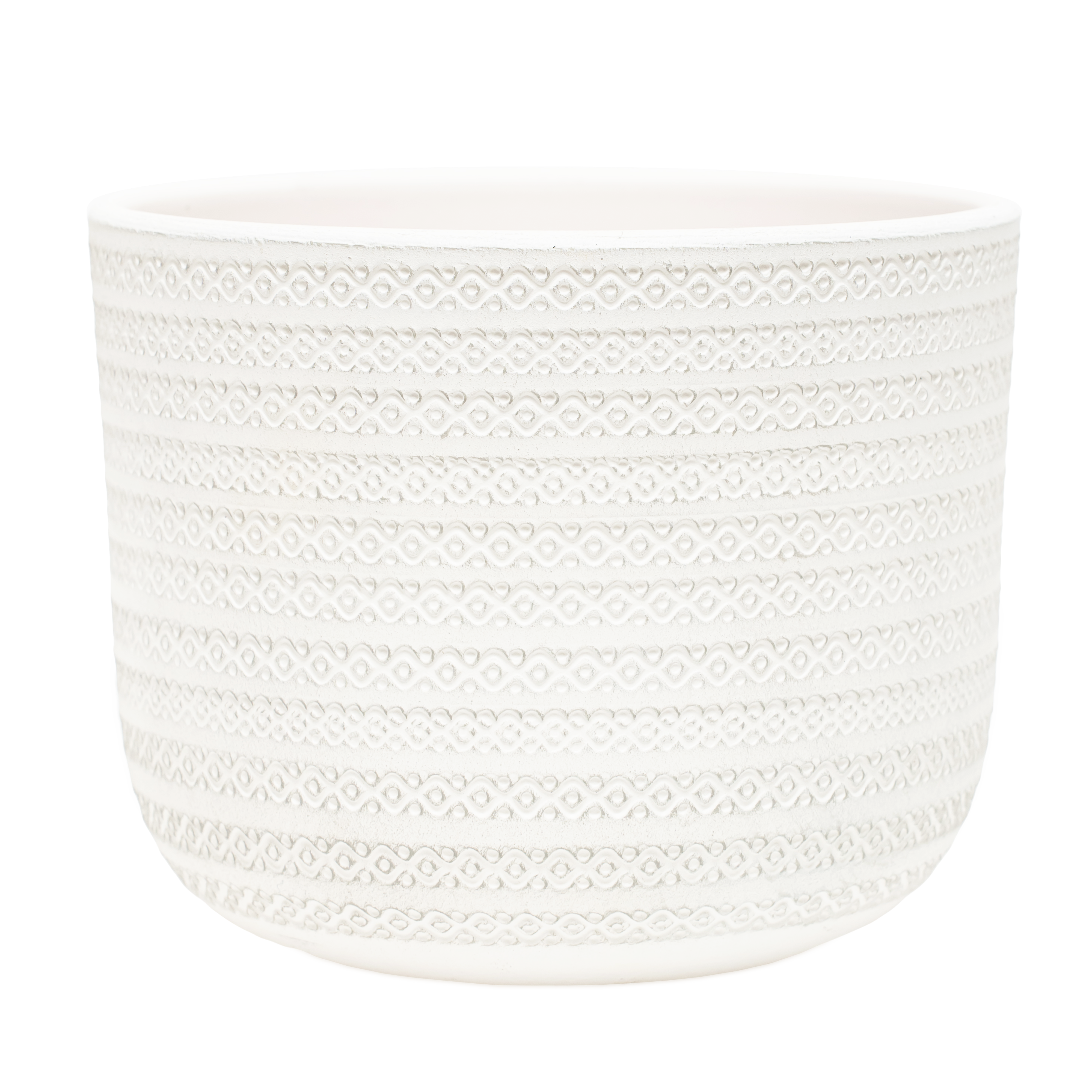 Изображение товара Кашпо керамика Мережка белый бук №1 для комнатных растений