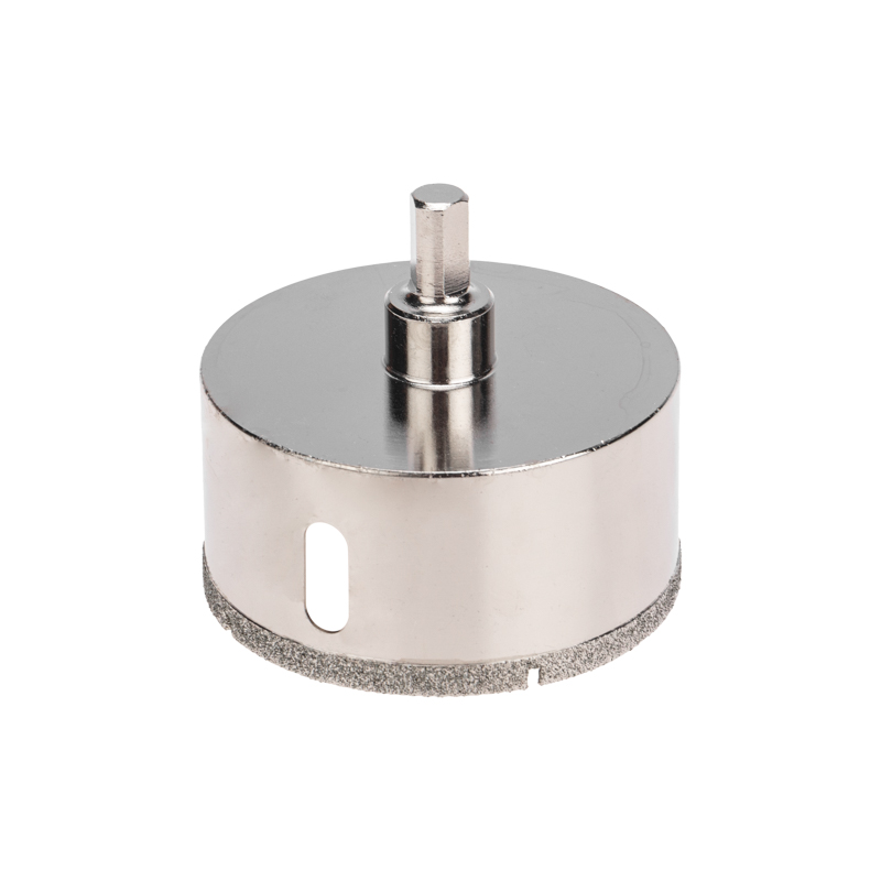 Изображение товара Коронка по керамограниту Kranz 80 мм с алмазным напылением и трехгранным хвостовиком