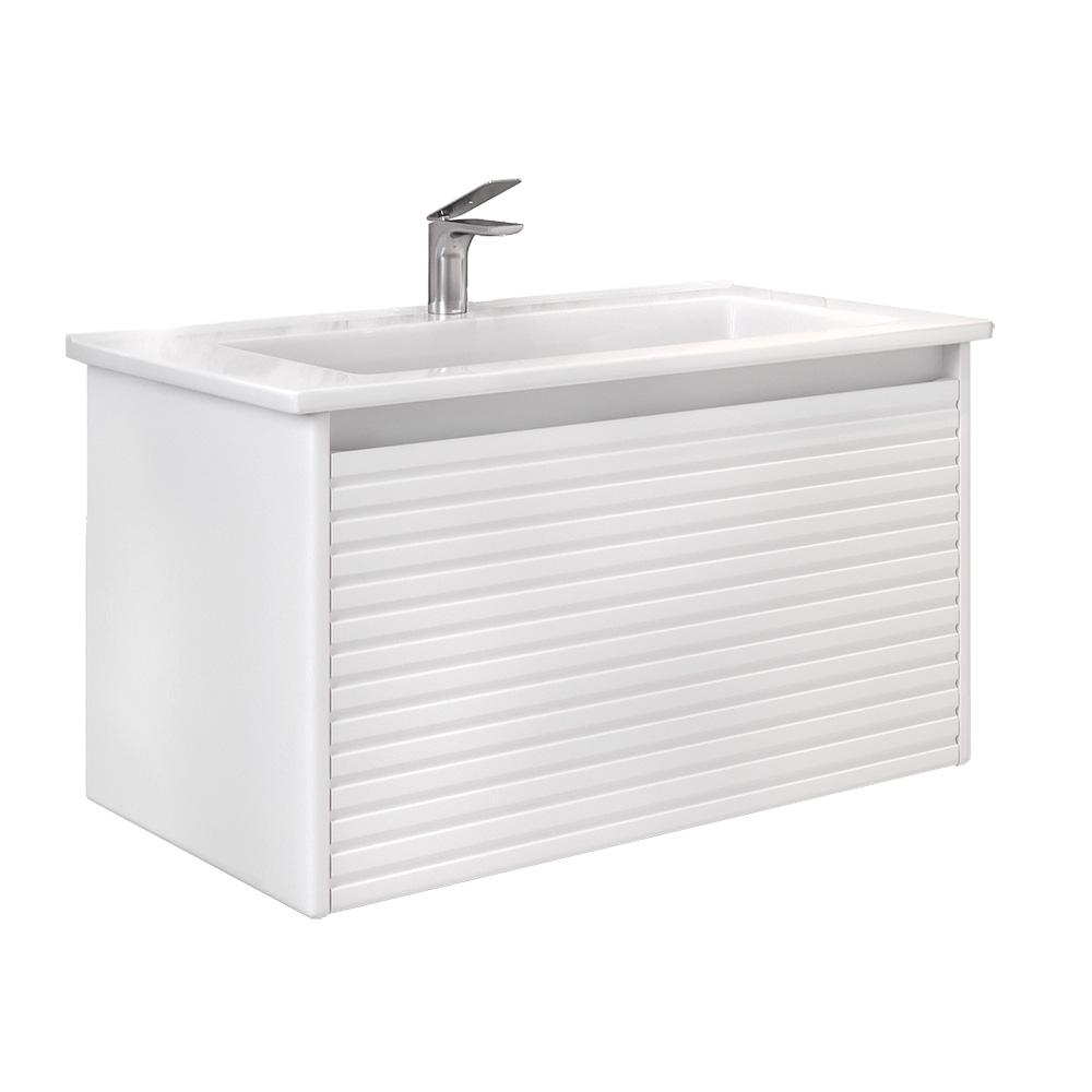 Изображение товара Тумба подвесная Кранц 85.1Y белый (Оскар) (раковина к тумбе арт. 4332029)