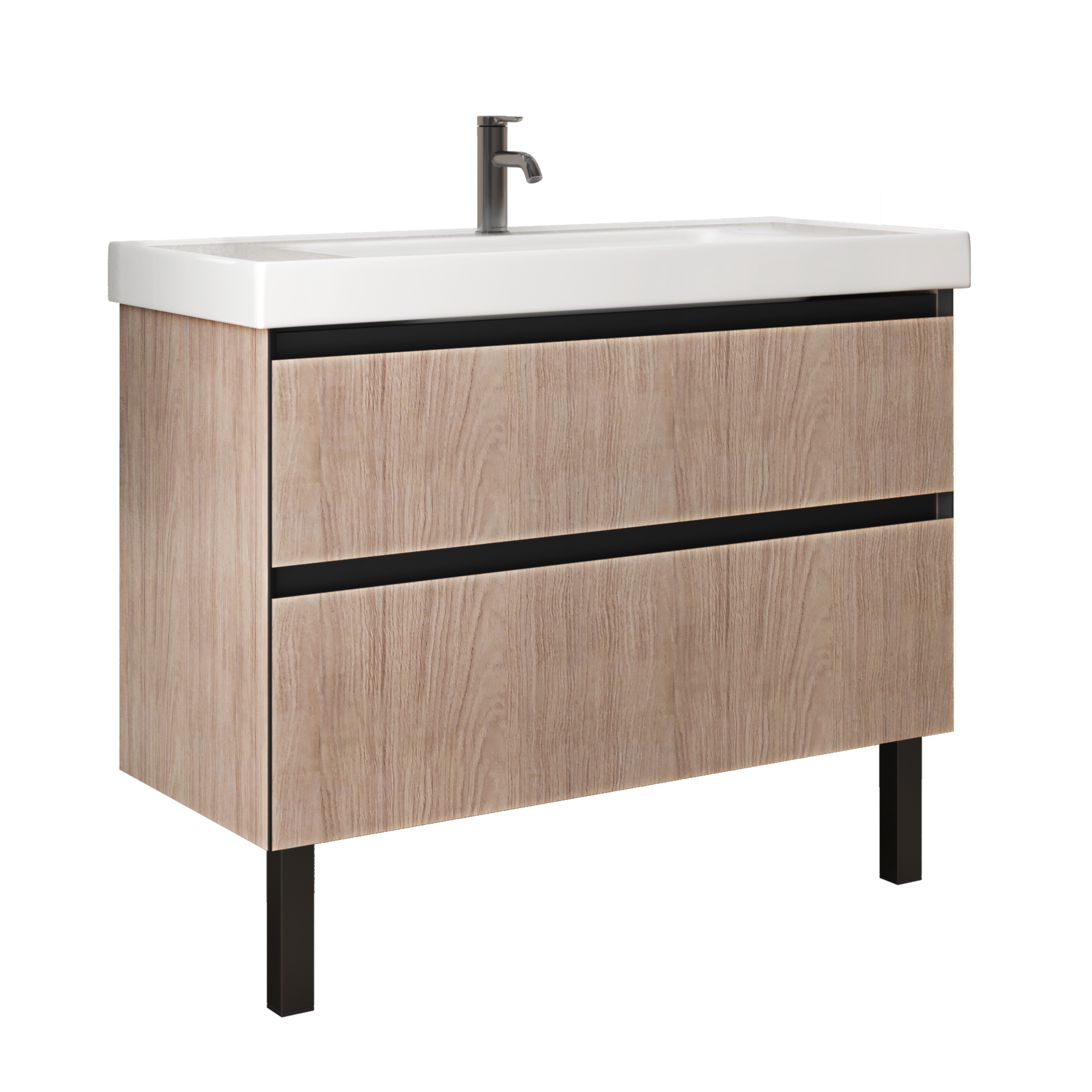 Изображение товара Универсальная тумба Верк 100.2Y дуб Гремми для ванной комнаты