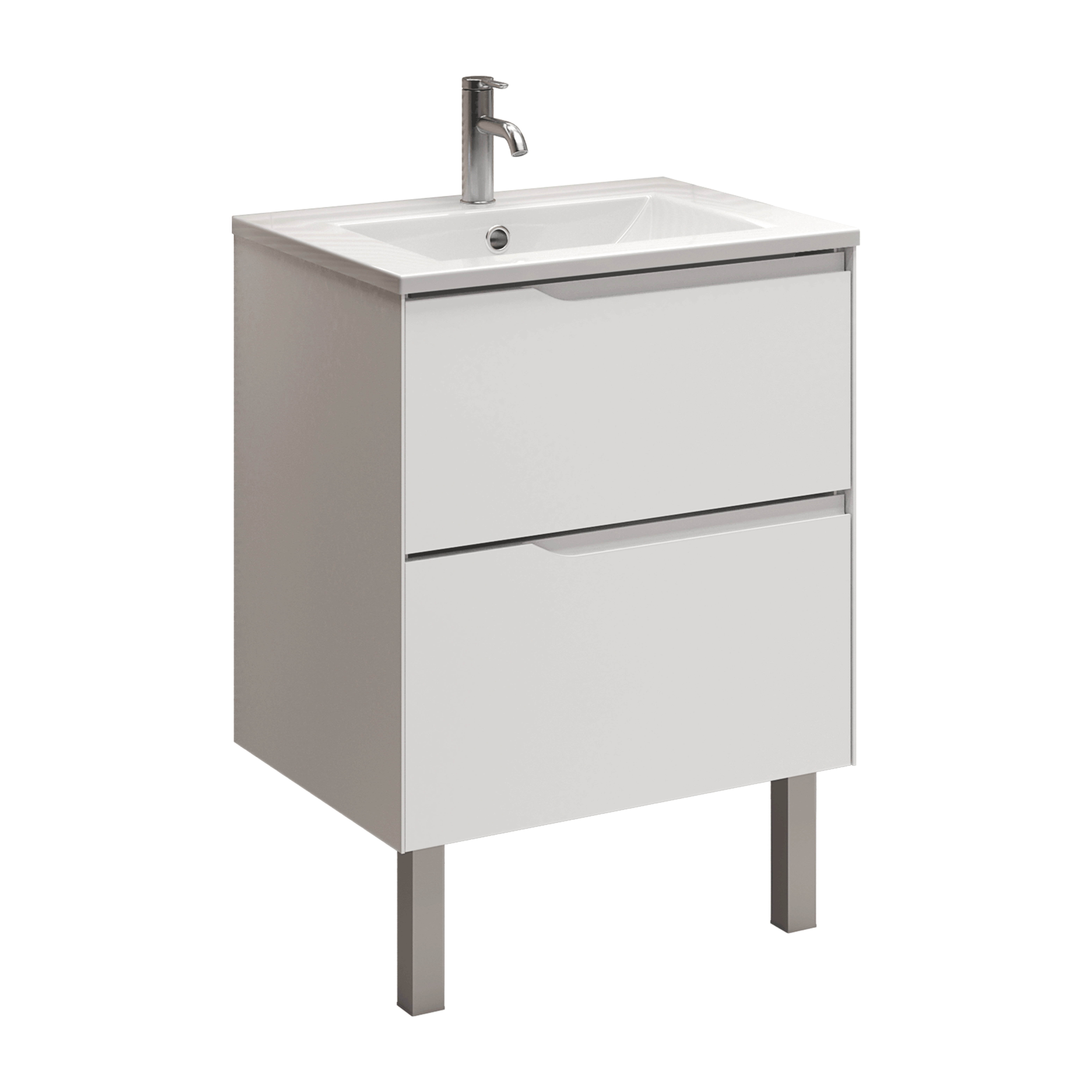 Изображение товара Тумба универсальная Солар 60.2Y дуб для ванной с выдвижными ящиками и крепежом