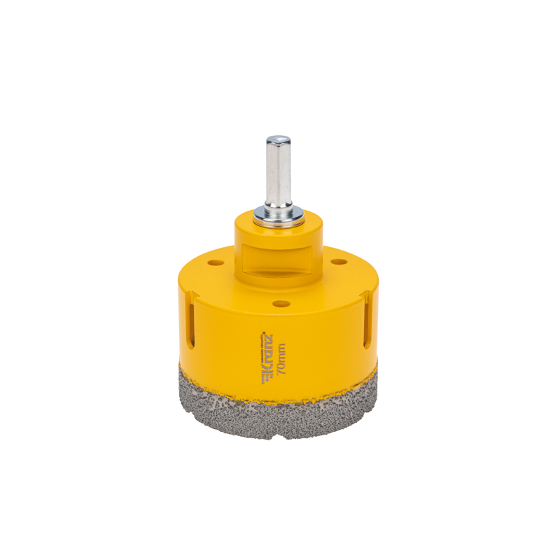 Изображение товара Коронка по керамограниту и железобетону Kranz 70 мм высокотемпературное вакуумное спекание