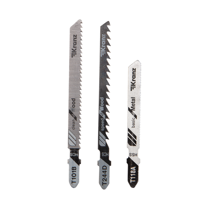 Изображение товара Набор полотен для электролобзика Kranz № 2 T101B T118A T244D высокоуглеродистая сталь серый