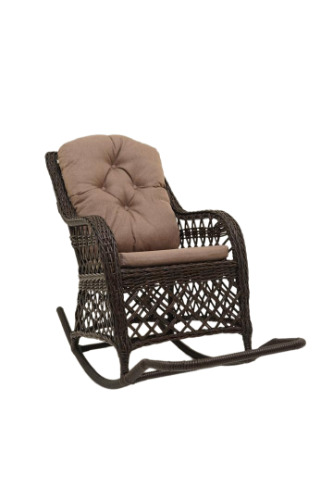 Изображение товара Кресло-качалка BEATRISS-К из иск ротанга, цвет темно-коричневый